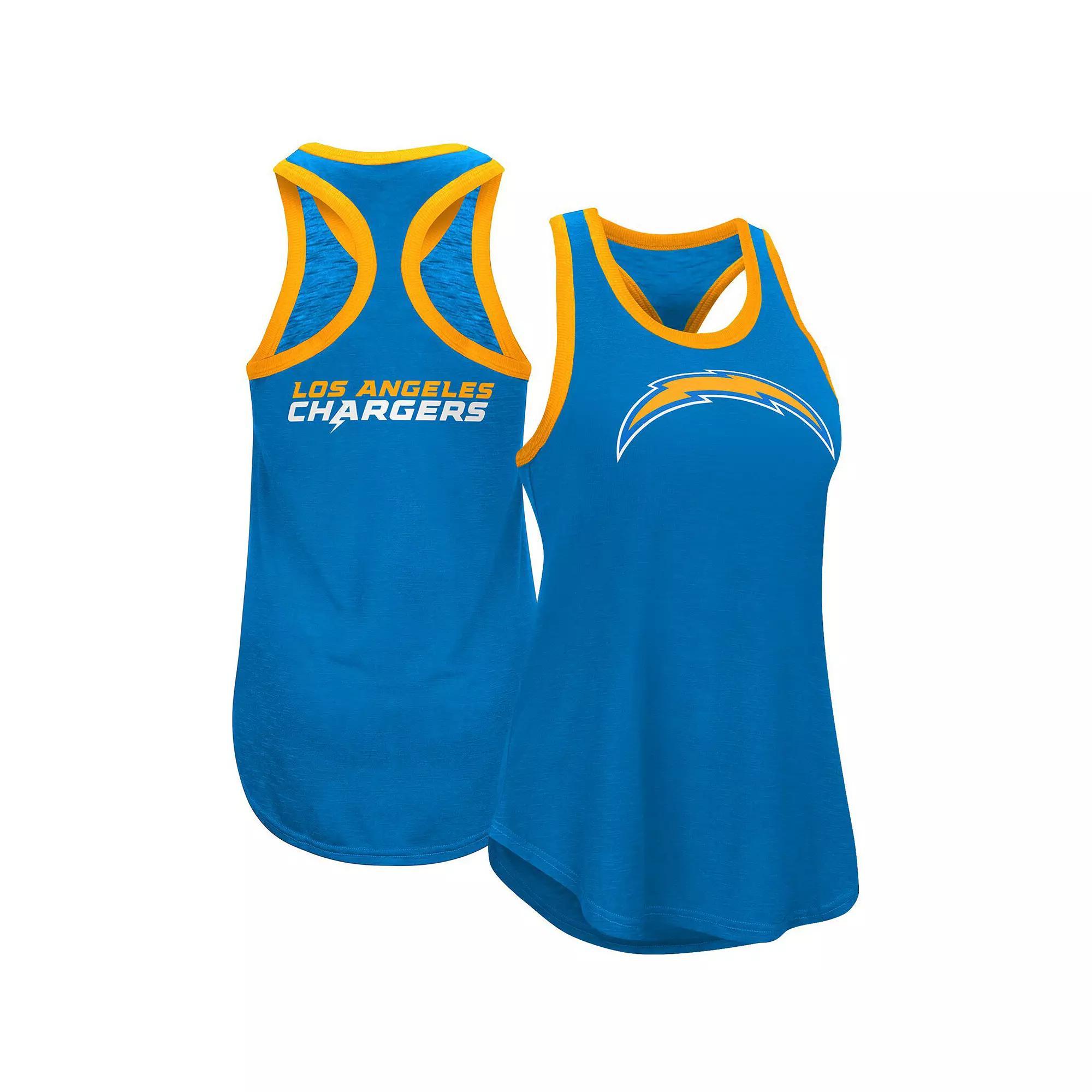Women's G-III 4Her by Carl Banks Navy Los Angeles Chargers Tater Tank Top, Size: Small, Blue Product Image