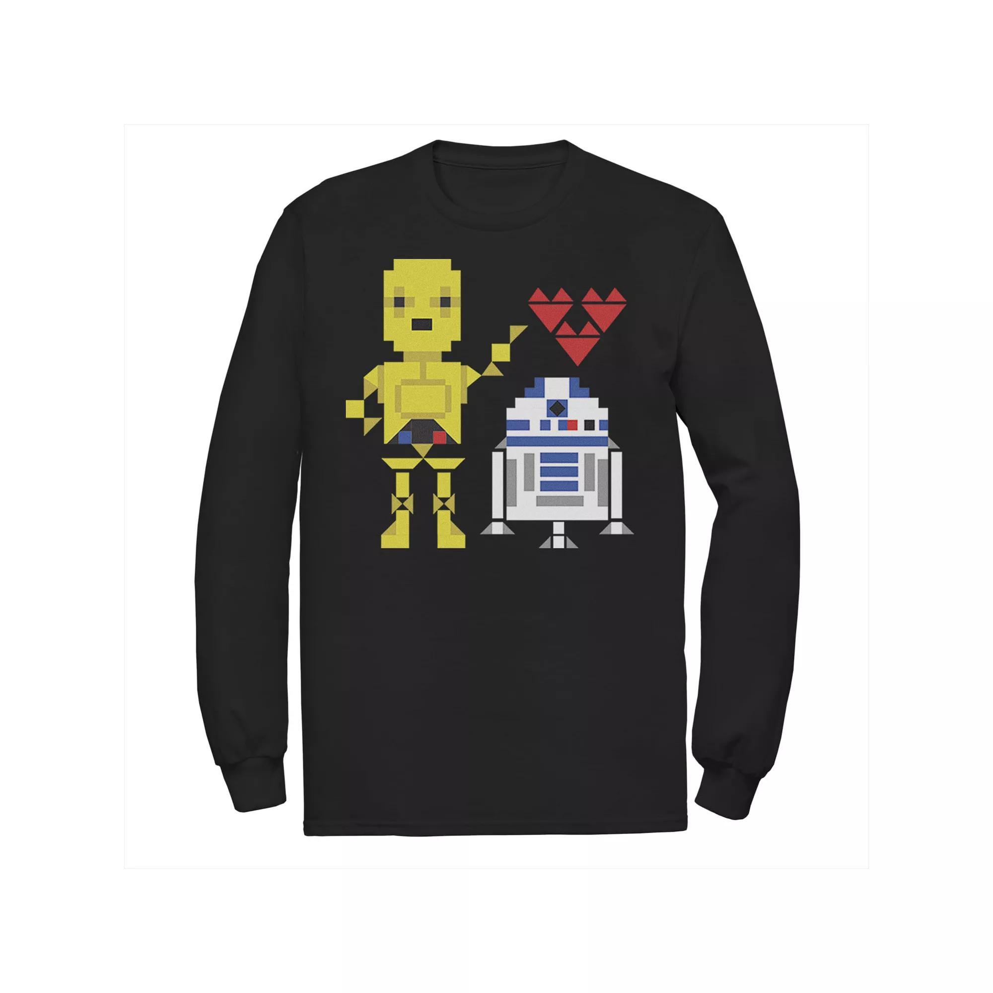 Men's Star Wars C-3PO R2-D2 Droid Love Valentine's Tee,  Product Image