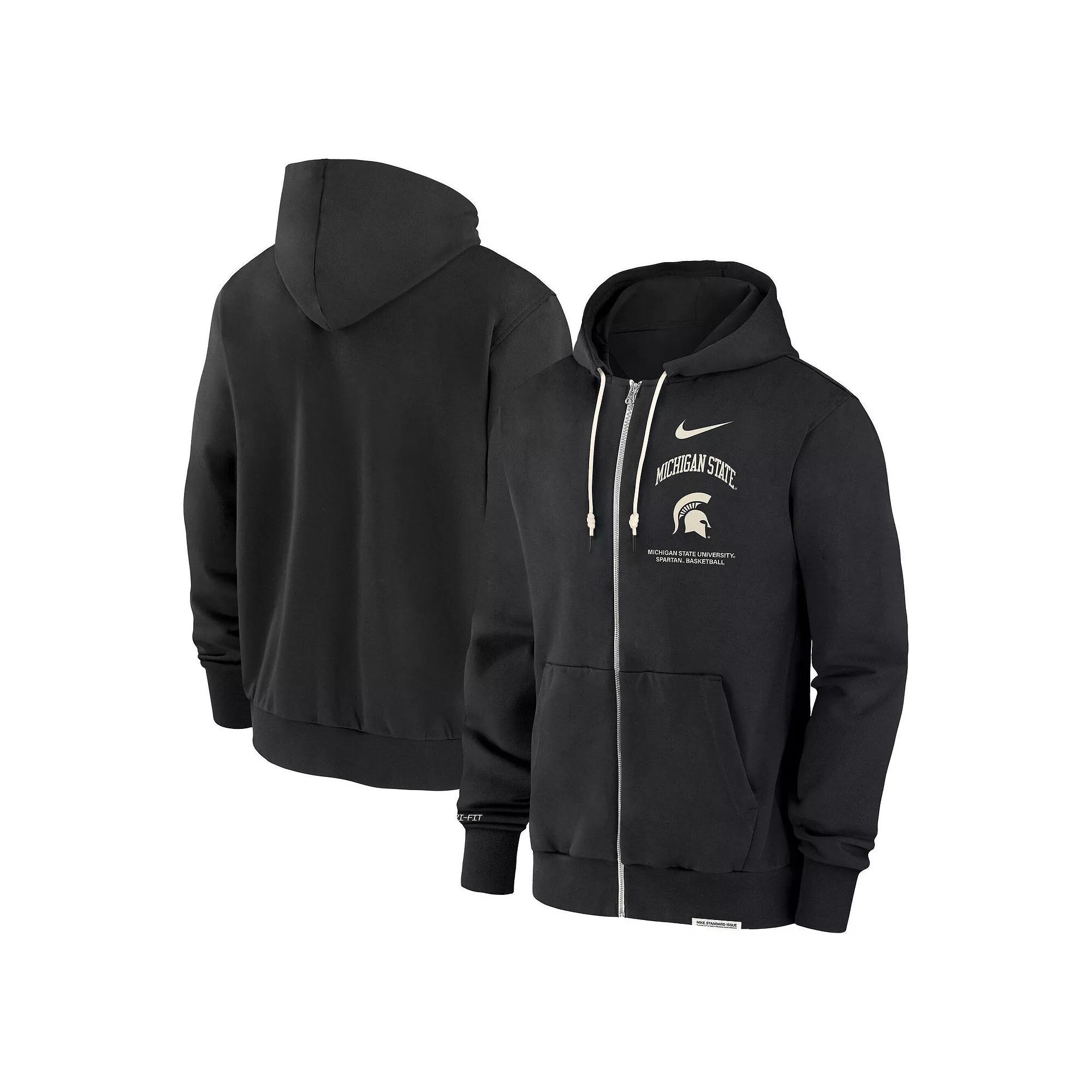 Michigan State Spartans On-Court Basketball Menâs Nike Men's Dri-FIT College Full-Zip Hoodie Product Image