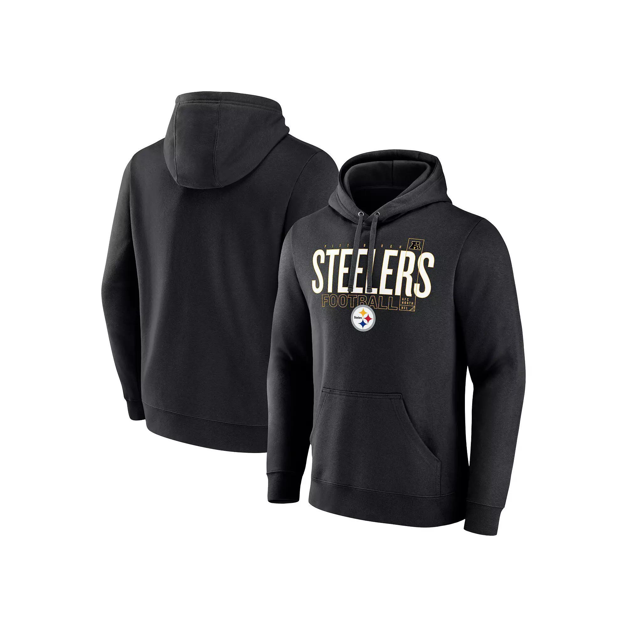 Men's Fanatics Black Pittsburgh Steelers Pylon Outline Pullover Hoodie,  Product Image