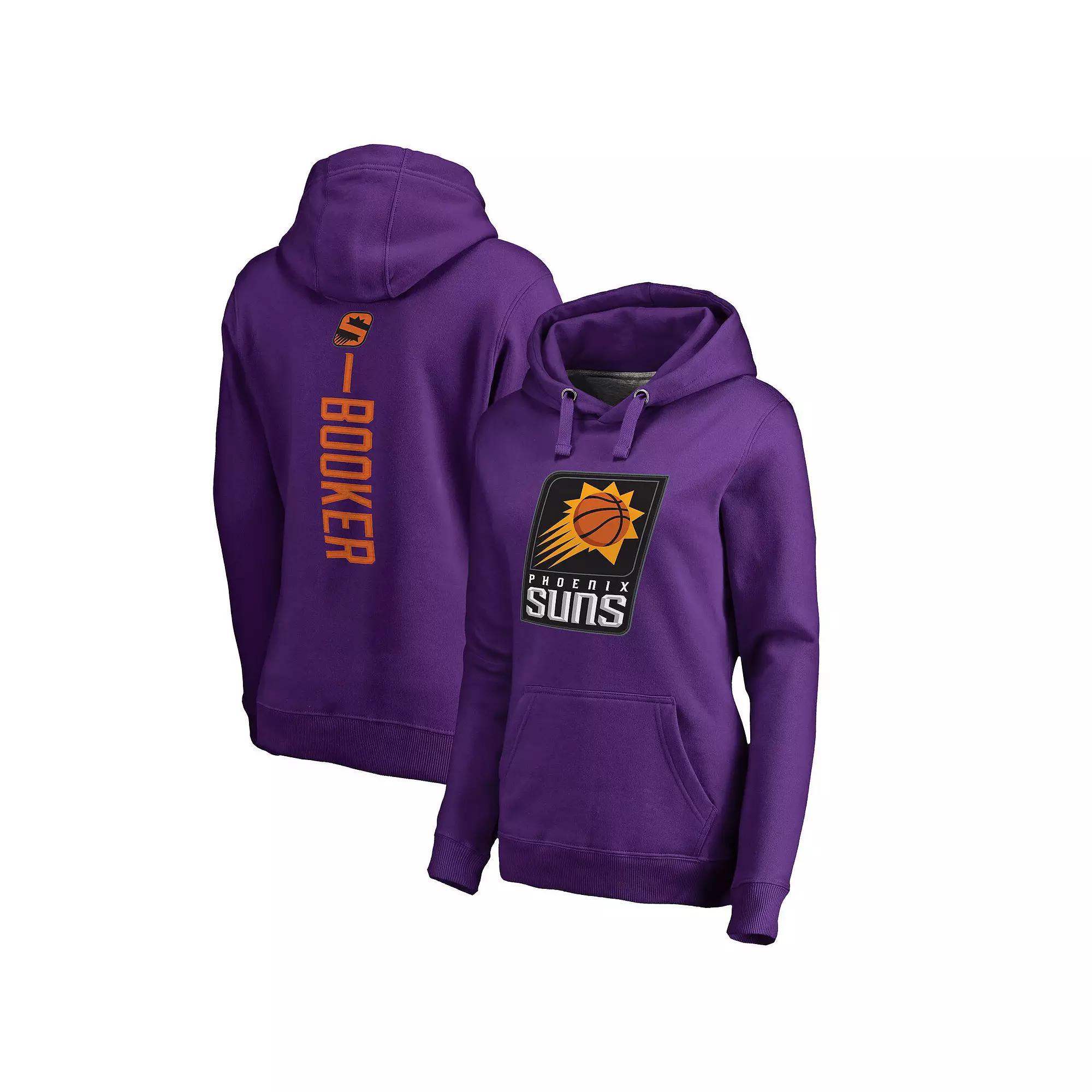 Women's Fanatics Branded Devin Booker Purple Phoenix Suns Backer Name & Number Pullover Hoodie, Size: 2XL, Phx Purple Product Image