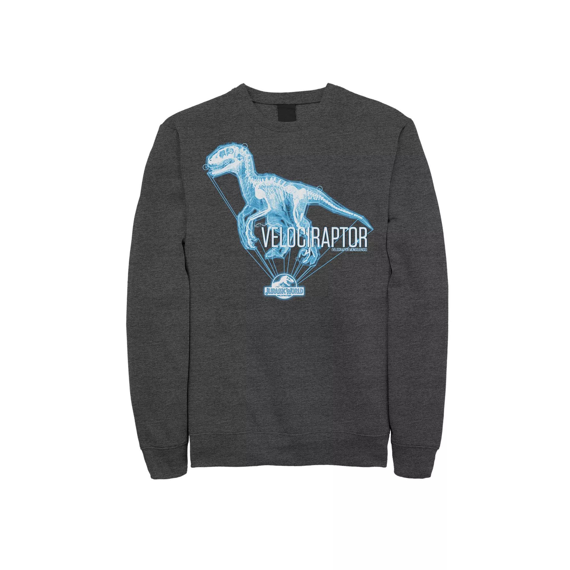 Men's Jurassic World Velociraptor Hologram Title Logo Sweatshirt,  Product Image