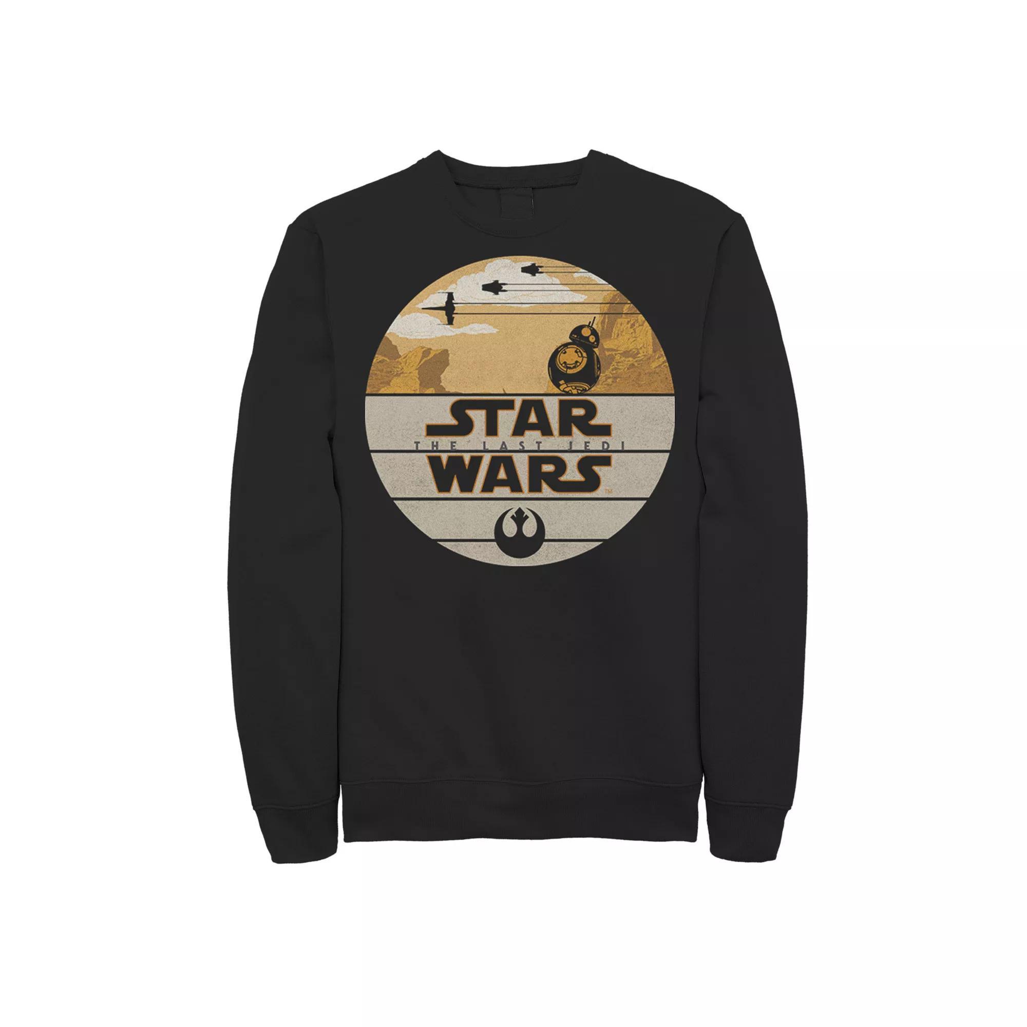 Men's Star Wars: The Last Jedi BB-8 Retro Desert Roll Badge Sweatshirt,  Product Image