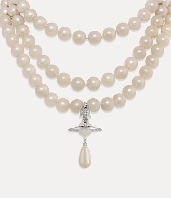 Three Row Pearl Drop Choker Product Image