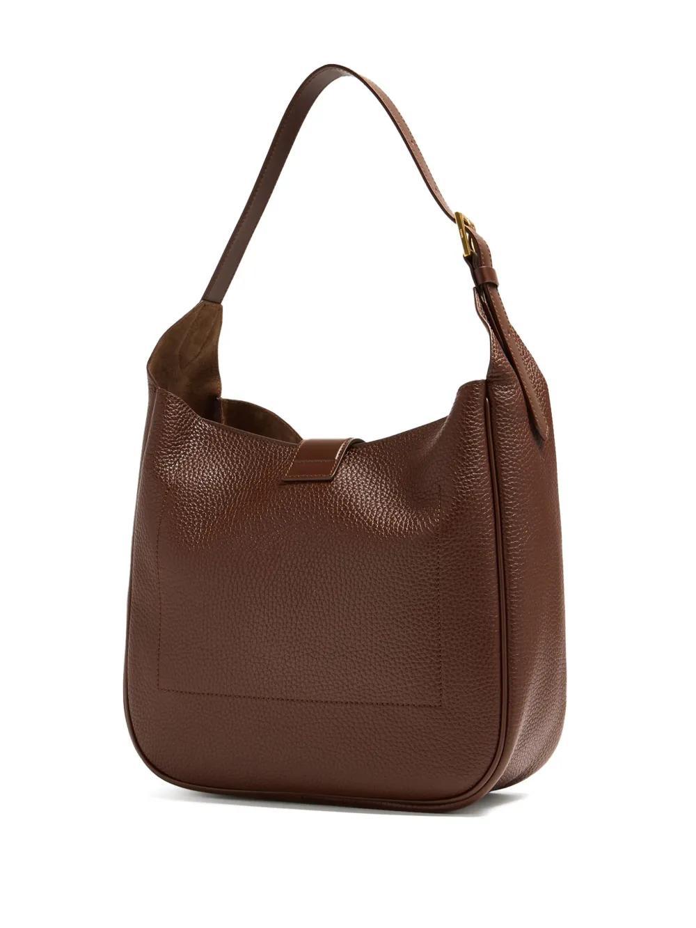 TOM FORD Monarch Medium Leather Tote Bag In Brown Product Image