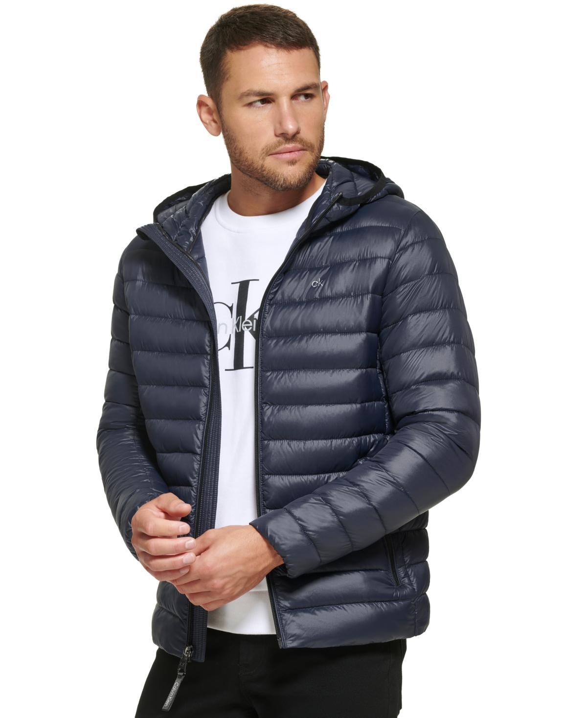 Calvin Klein Mens Hooded & Quilted Packable Jacket Product Image