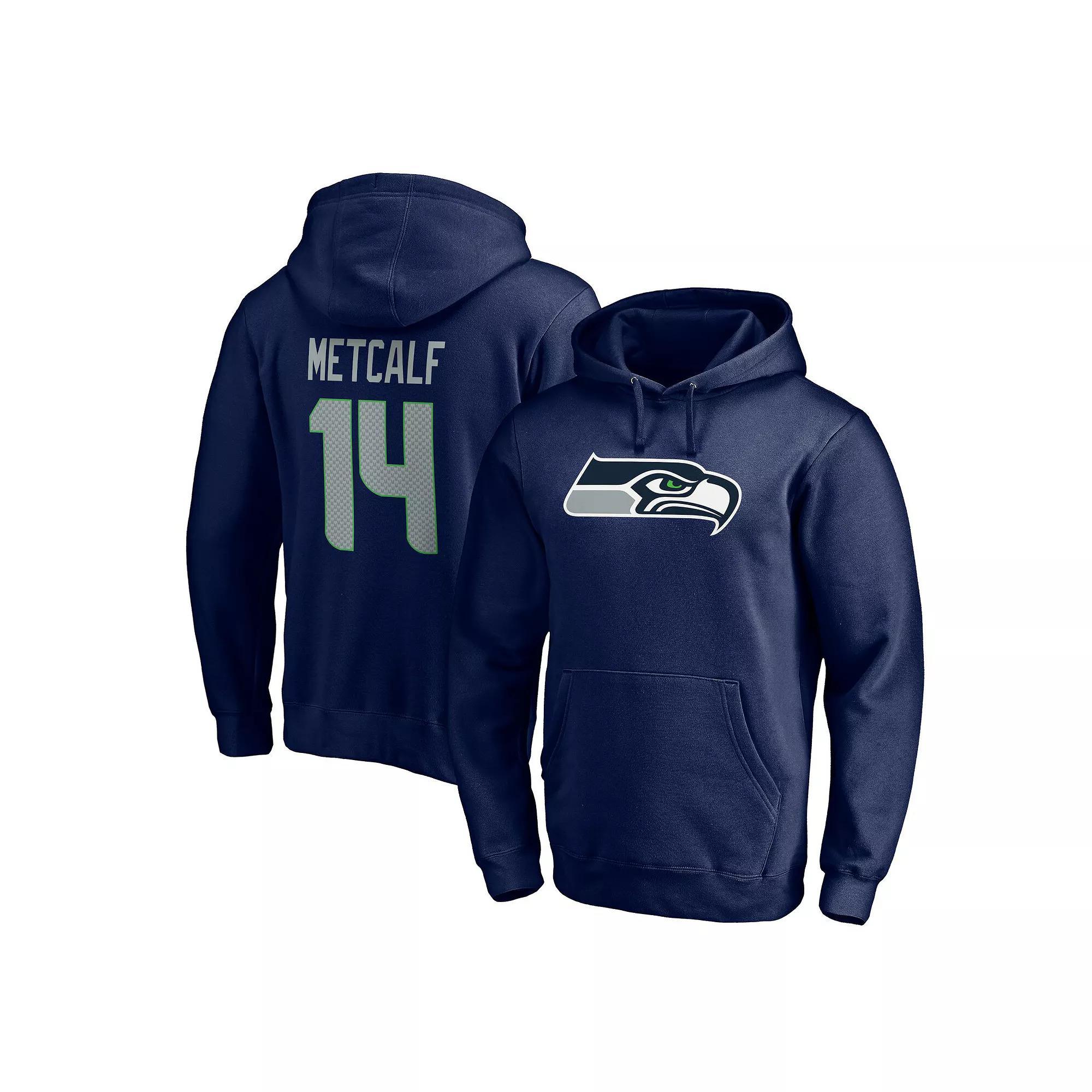 Men's Fanatics Branded DK Metcalf College Navy Seattle Seahawks Player Icon Name & Number Pullover Hoodie, Size: 2XL, Blue Product Image
