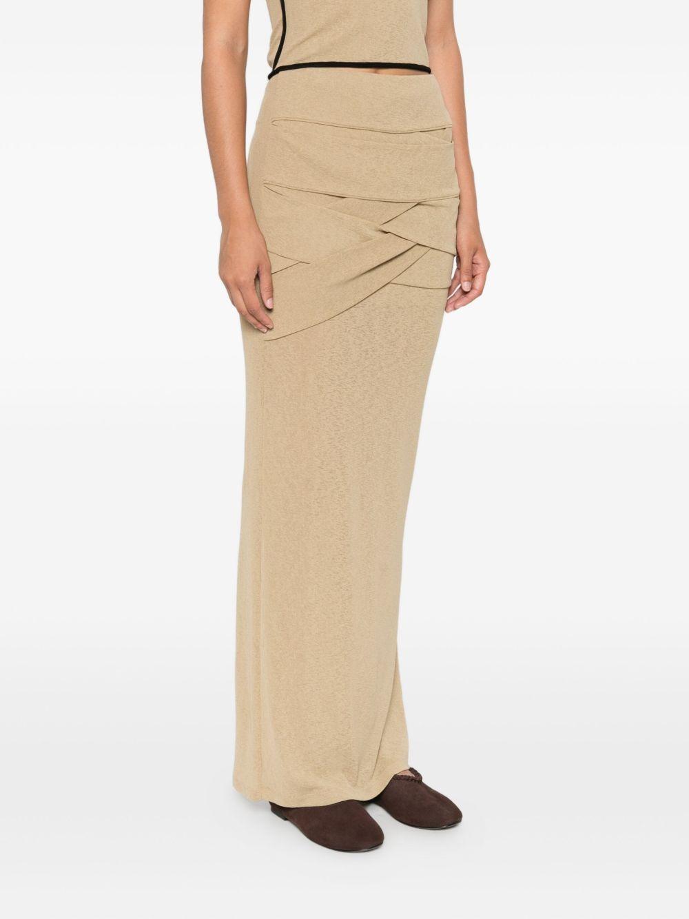 draped-panel maxi skirt Product Image