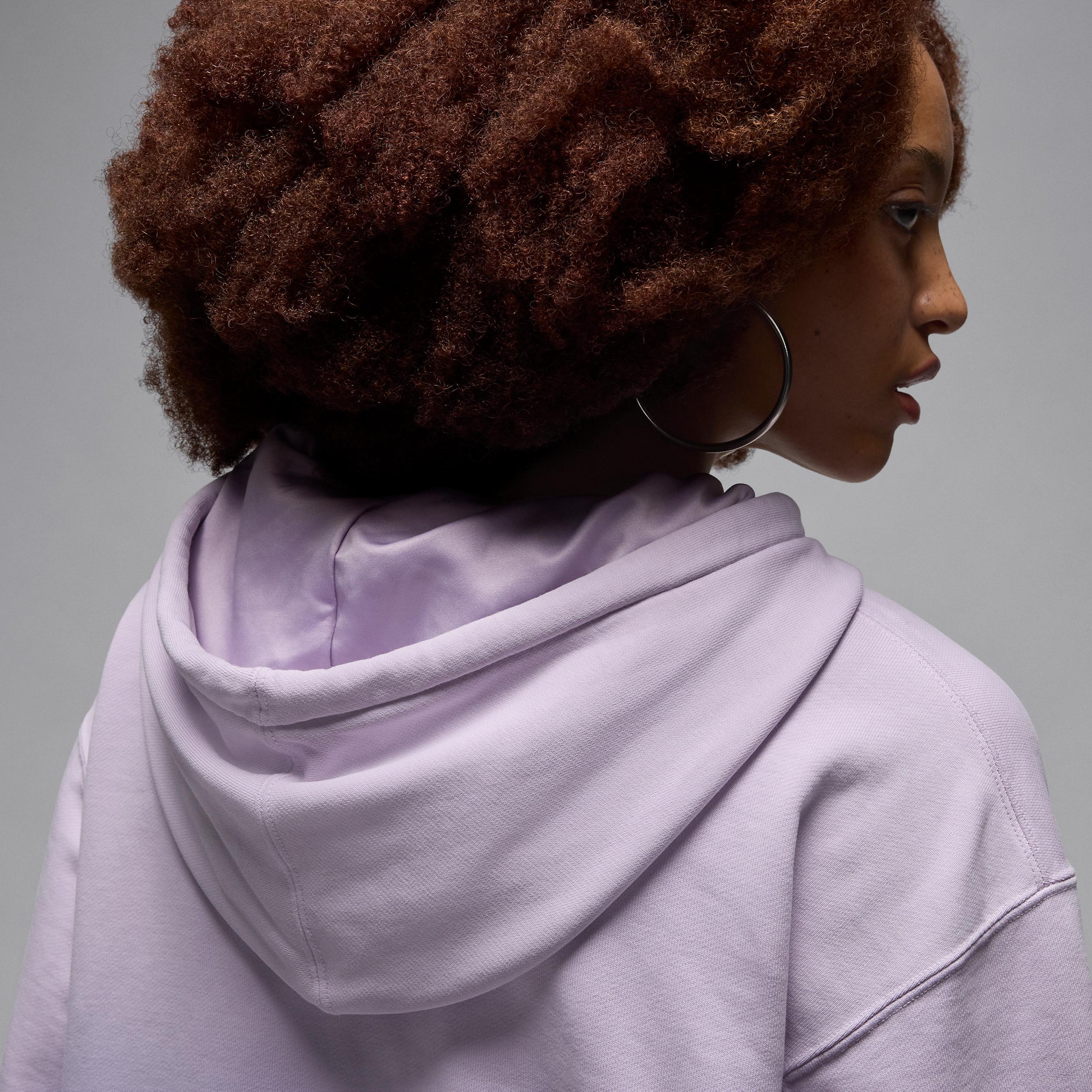 Women's Jordan Flight Fleece Satin-Lined Pullover Hoodie Product Image