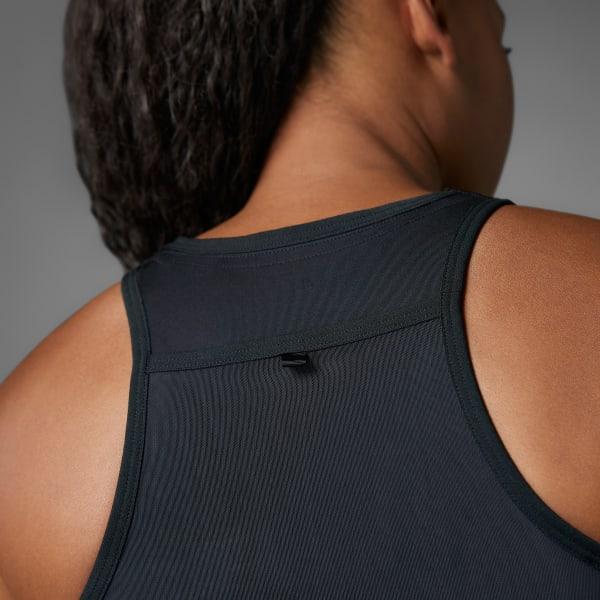 adidas Adizero Running Gel Pocket Crop Top Black S Womens Product Image