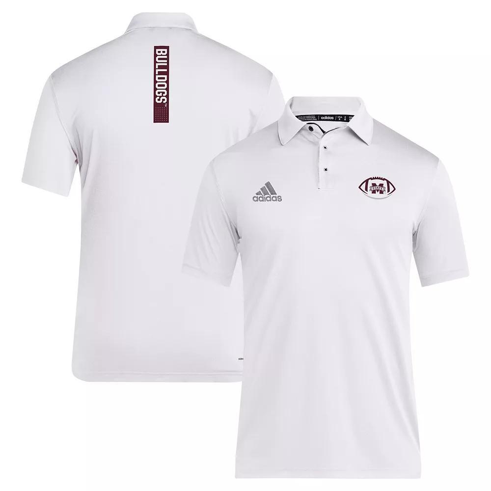 Men's adidas White Mississippi State Bulldogs Coaches Polo, Size: Medium, Mst White Product Image
