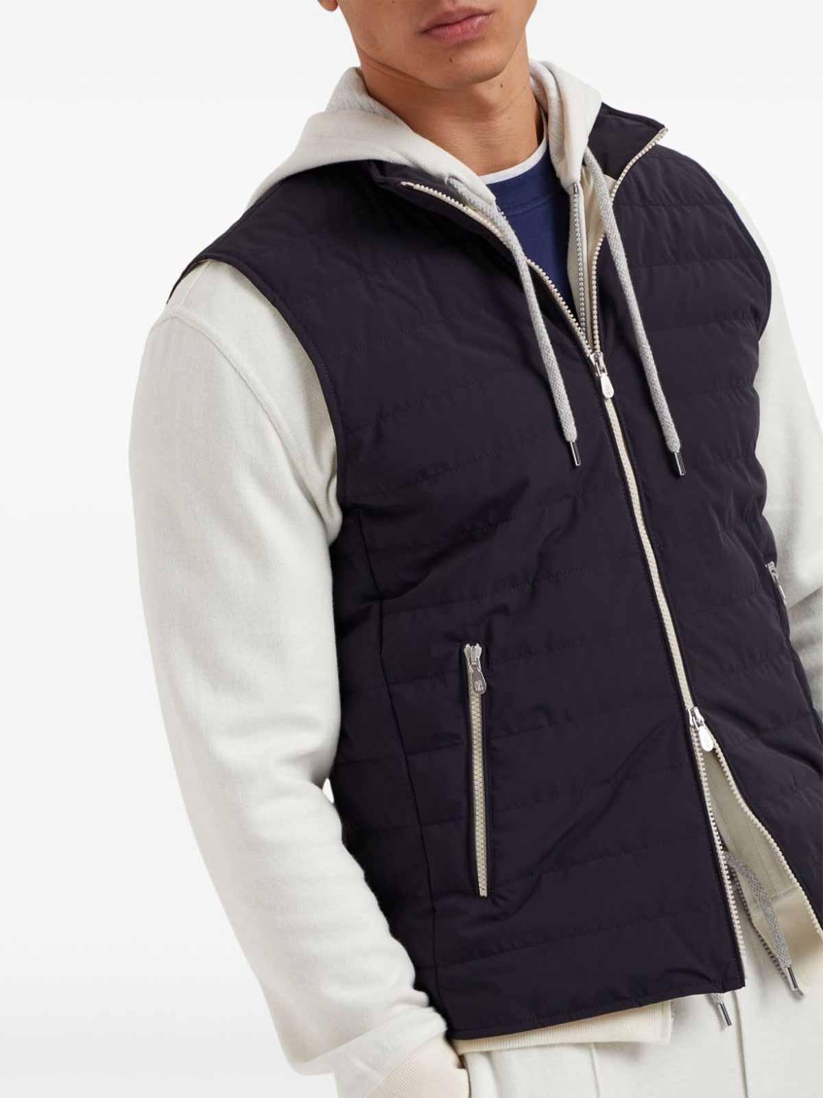 BRUNELLO CUCINELLI Water Resistant Padded Vest In Blue Product Image