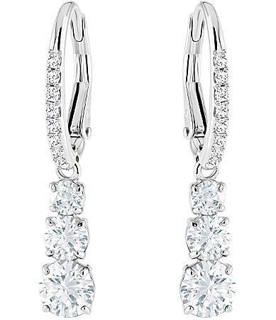 Swarovski Attract Trilogy Round Crystal Drop Earrings Product Image