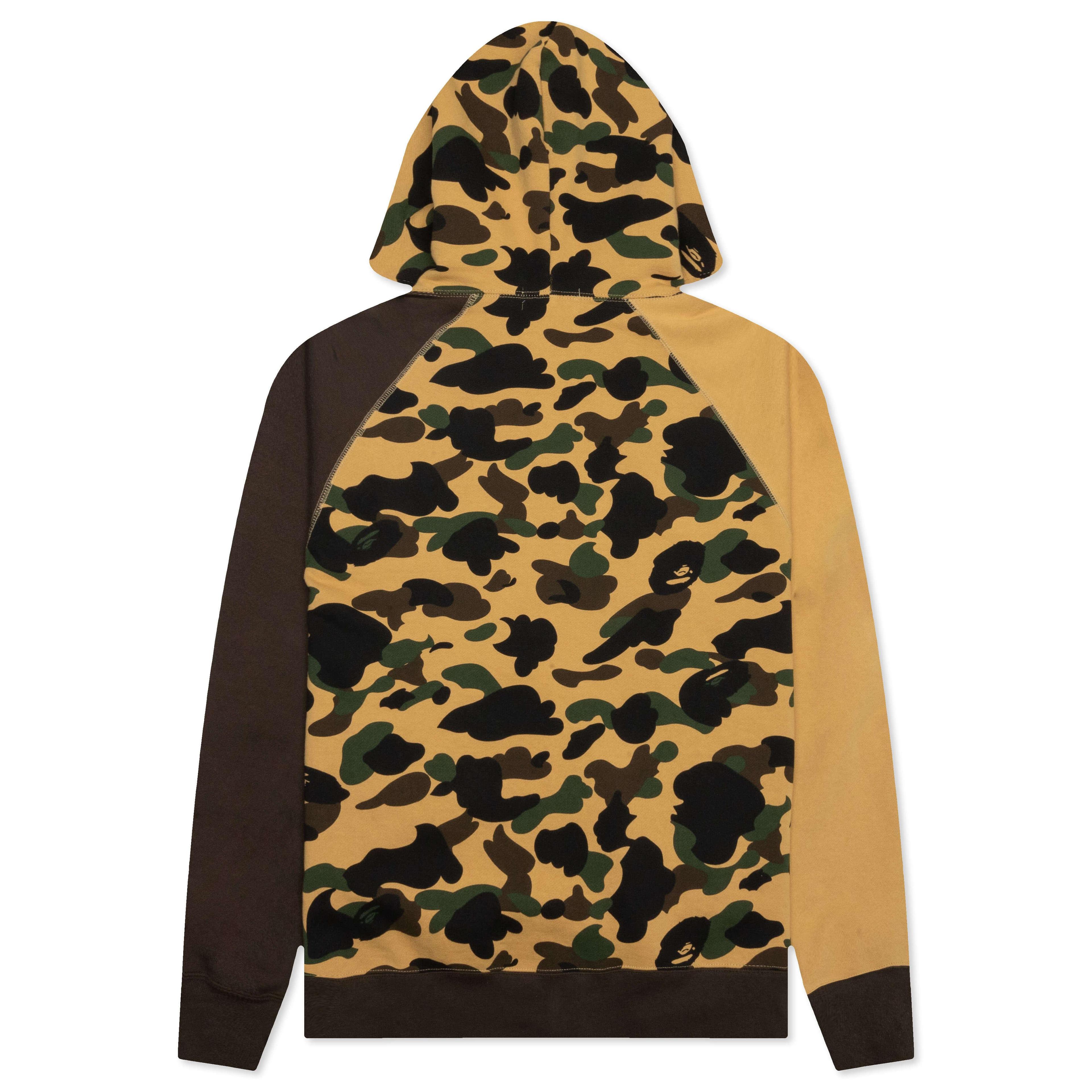 1st Camo Crazy College Full Zip Hoodie - Yellow Male Product Image