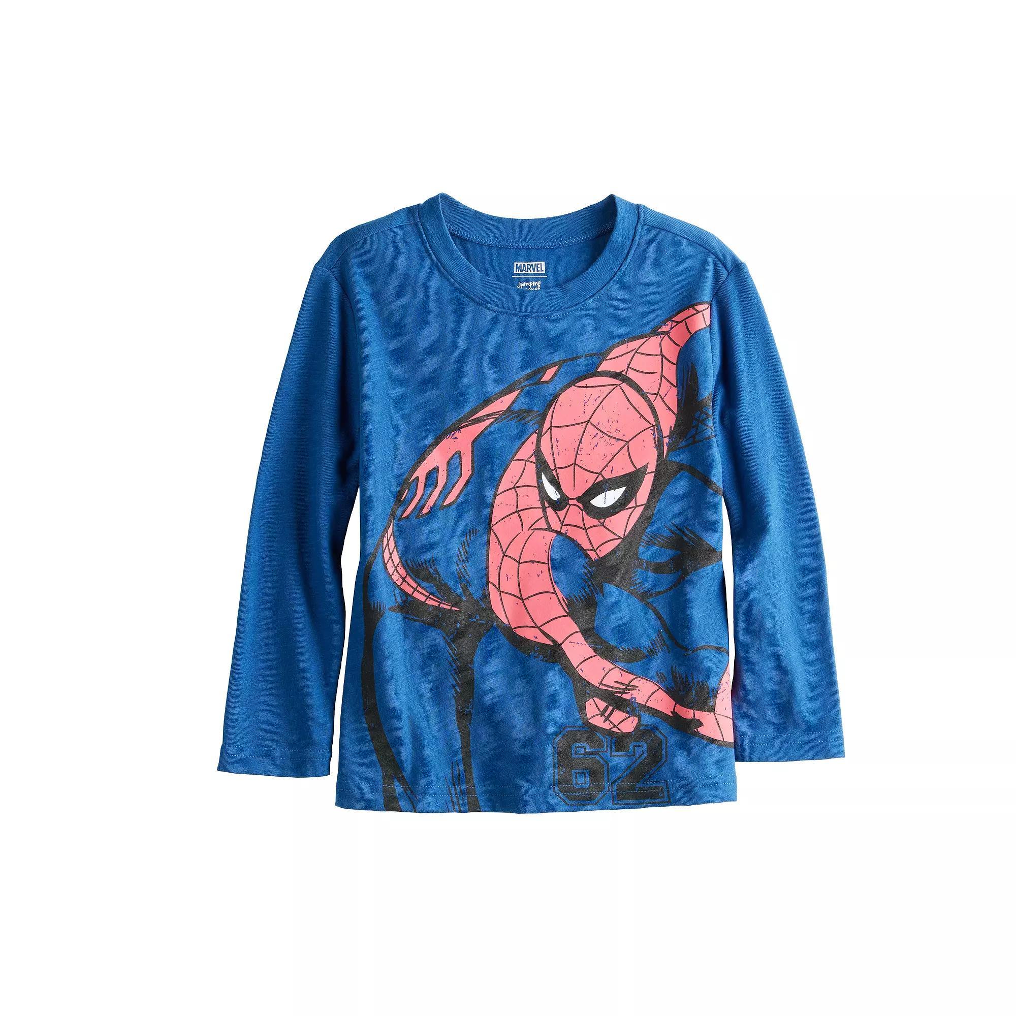 Toddler & Boys 4-12 Jumping Beans® Marvel Spider-Man Adaptive Long Sleeve Graphic Tee, Toddler Boy's, Over Product Image