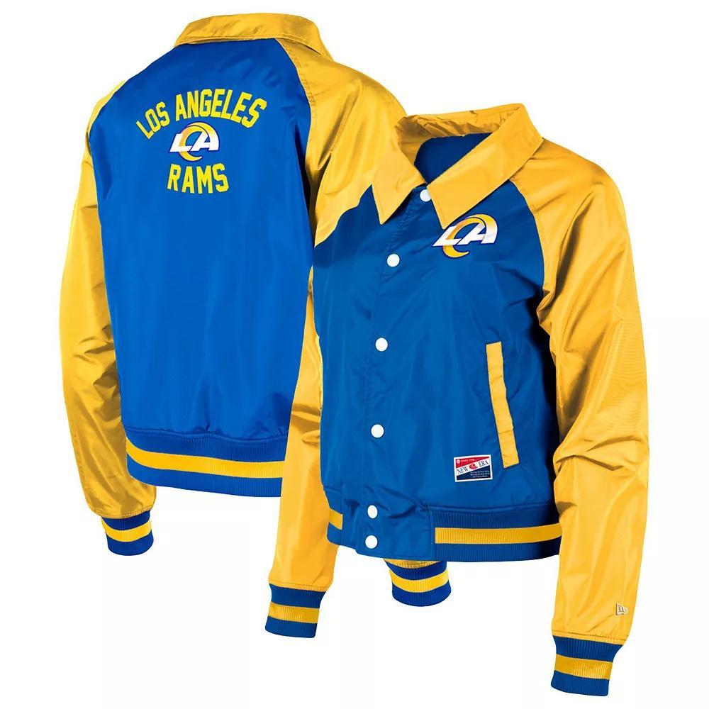 Women's New Era Royal Los Angeles Rams Coaches Raglan Full-Snap Jacket, Size: Medium, Blue Product Image