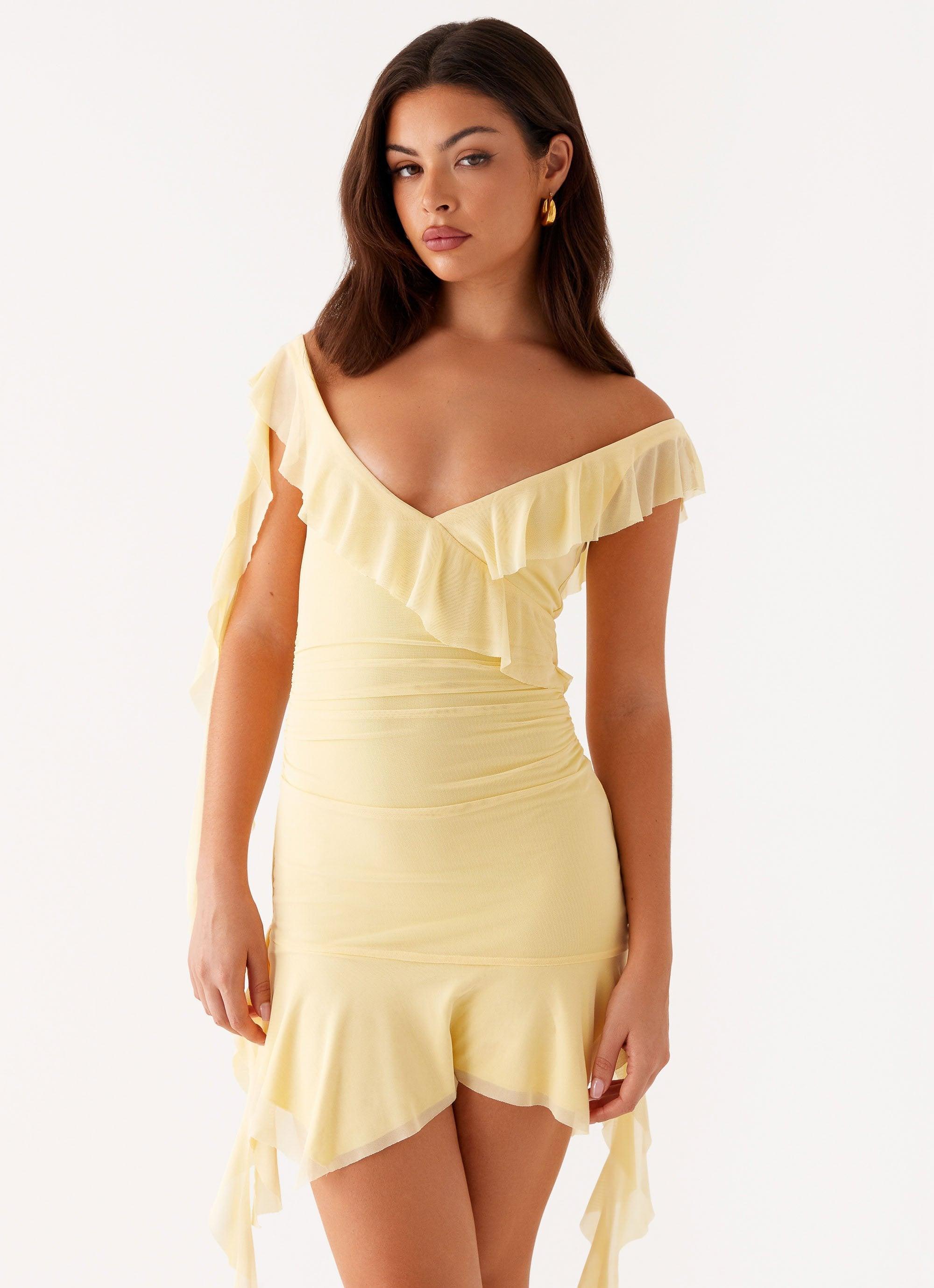 Shona Mini Dress - Yellow Product Image