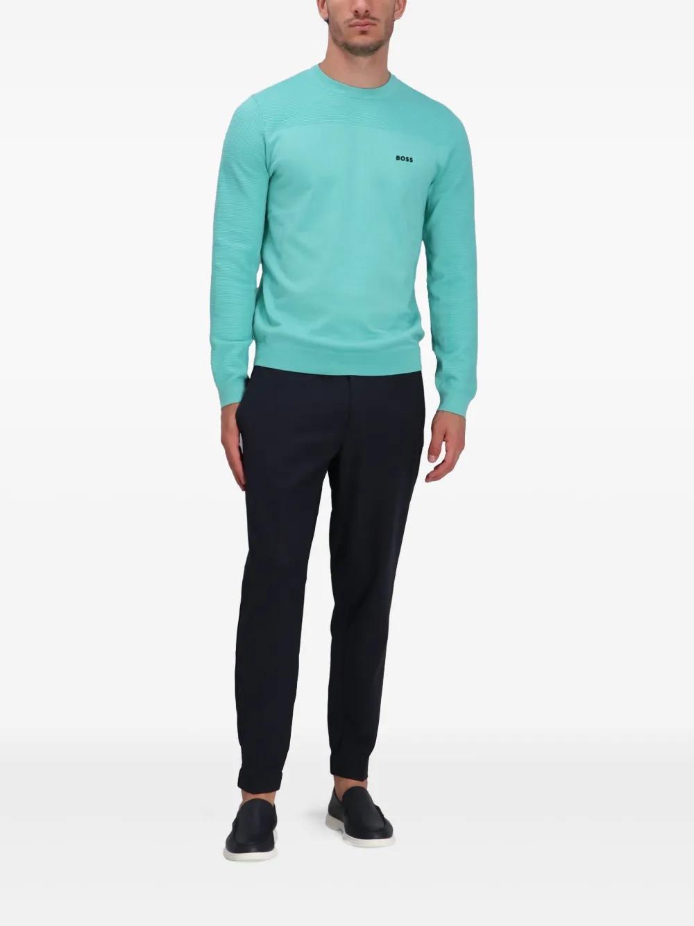 HUGO BOSS Logo-print Jumper In Blue Product Image