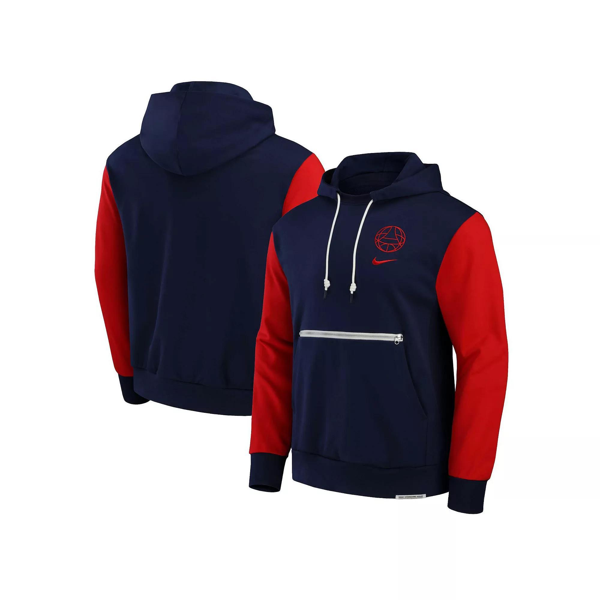 Men's Nike Navy Paris Saint-Germain Standard Issue Pullover Hoodie, Size: Large, Psg Blue Product Image