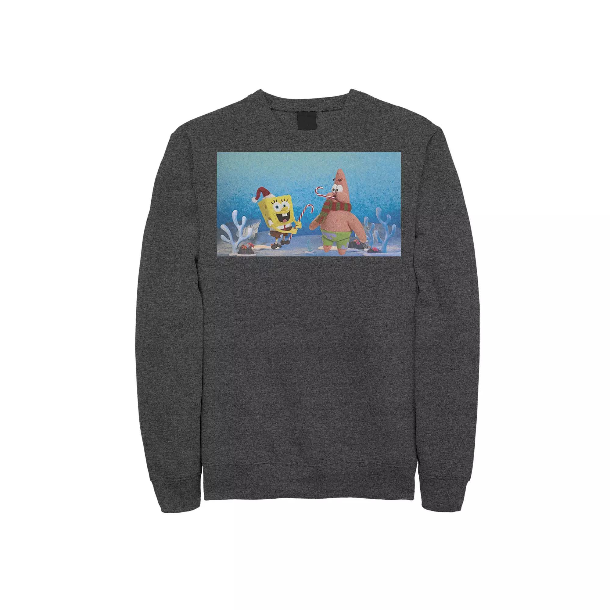 Men's Nickelodeon Spongebob Squarepants Patrick Star Christmas Buddies Graphic Fleece Pullover,  Product Image
