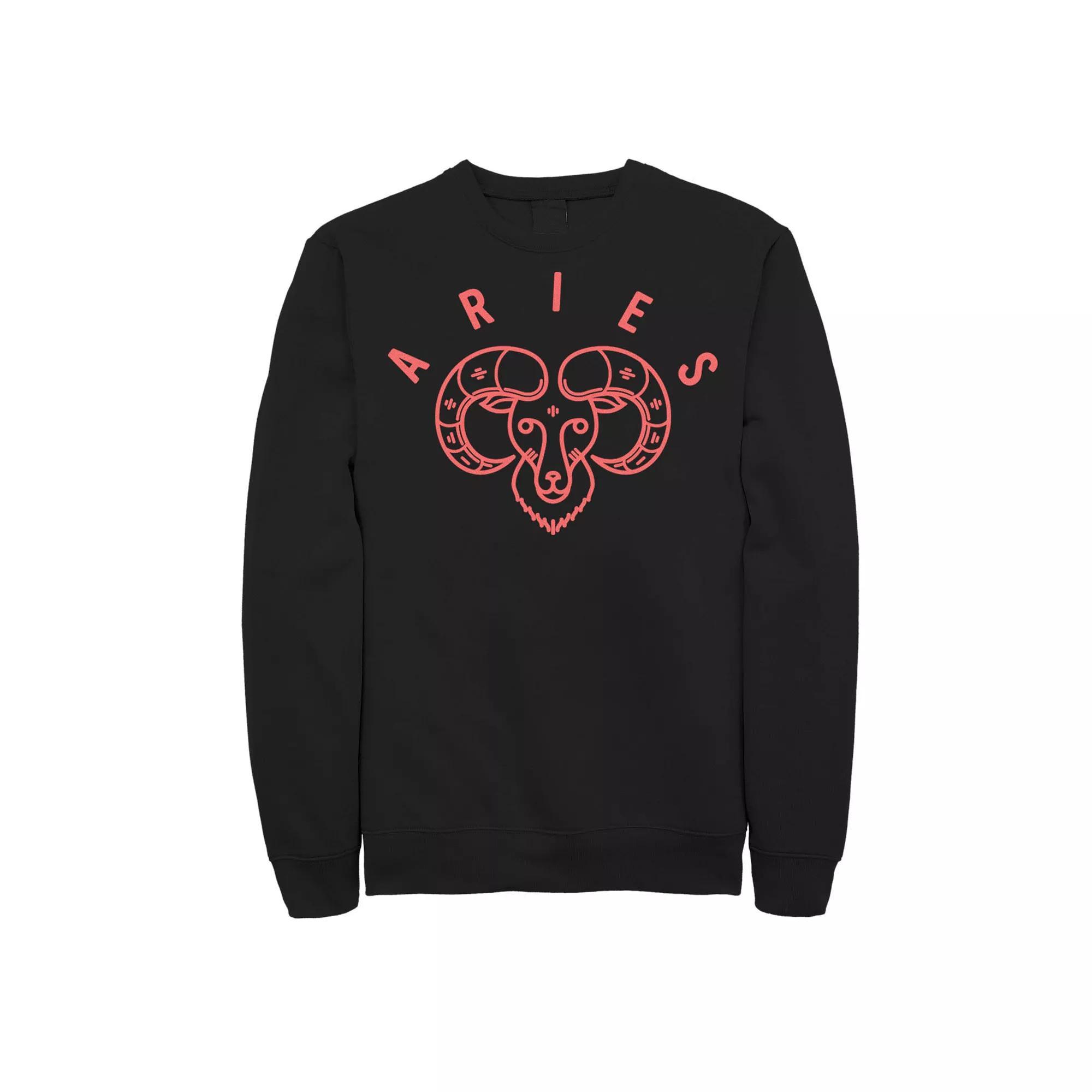 Men's Aries Simple Sketch Sweatshirt, Size: Medium, Black Product Image