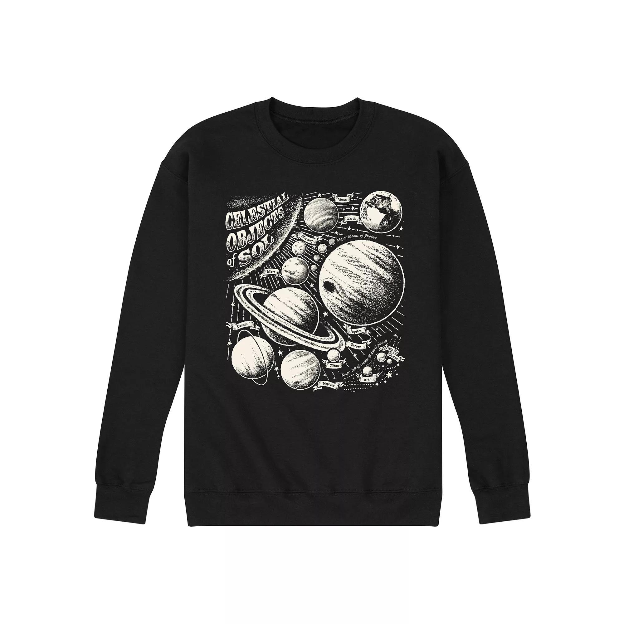 Men's Celestial Objects Fleece Sweatshirt,  Product Image