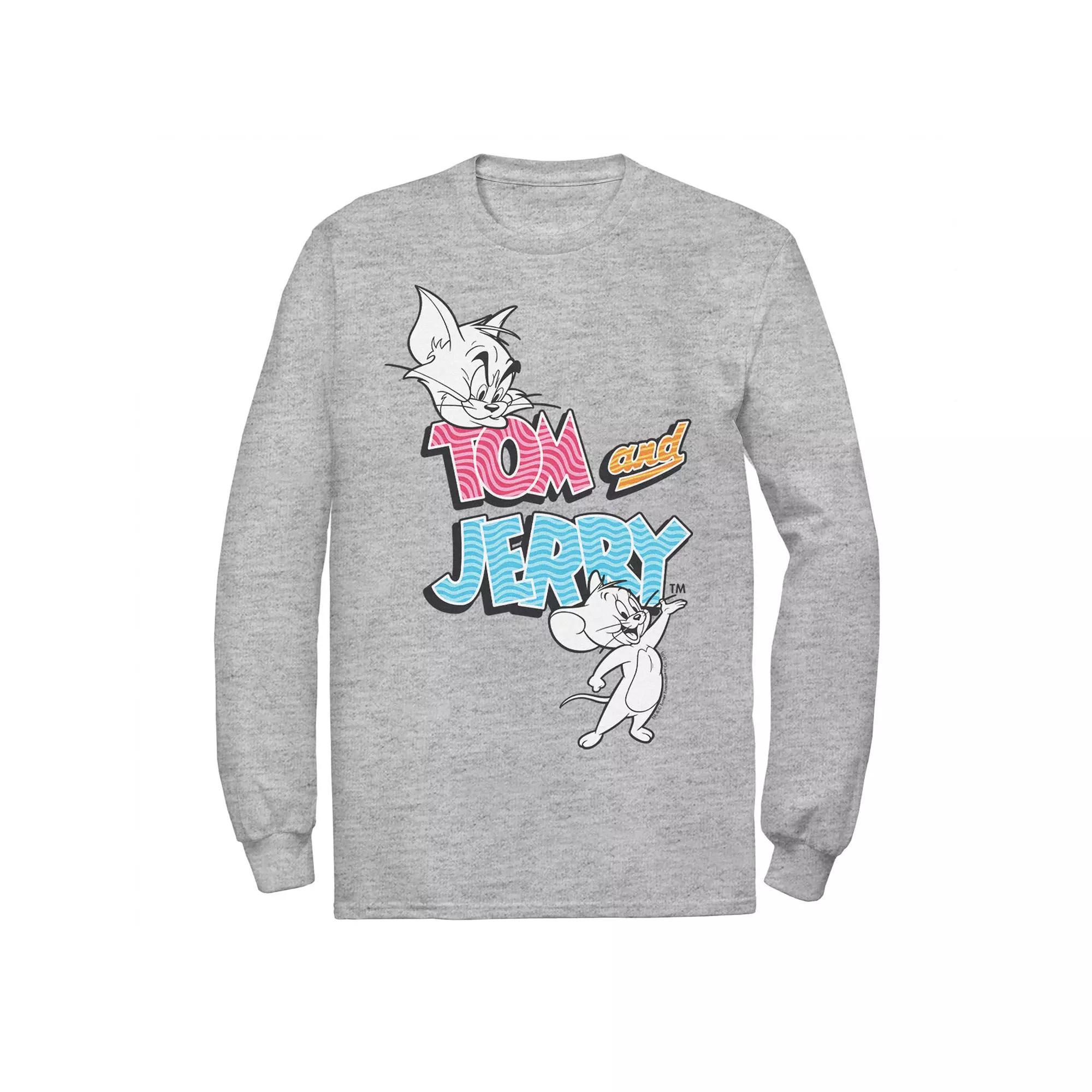 Men's Tom And Jerry Patterned Logo Stamp Portrait Tee,  Product Image