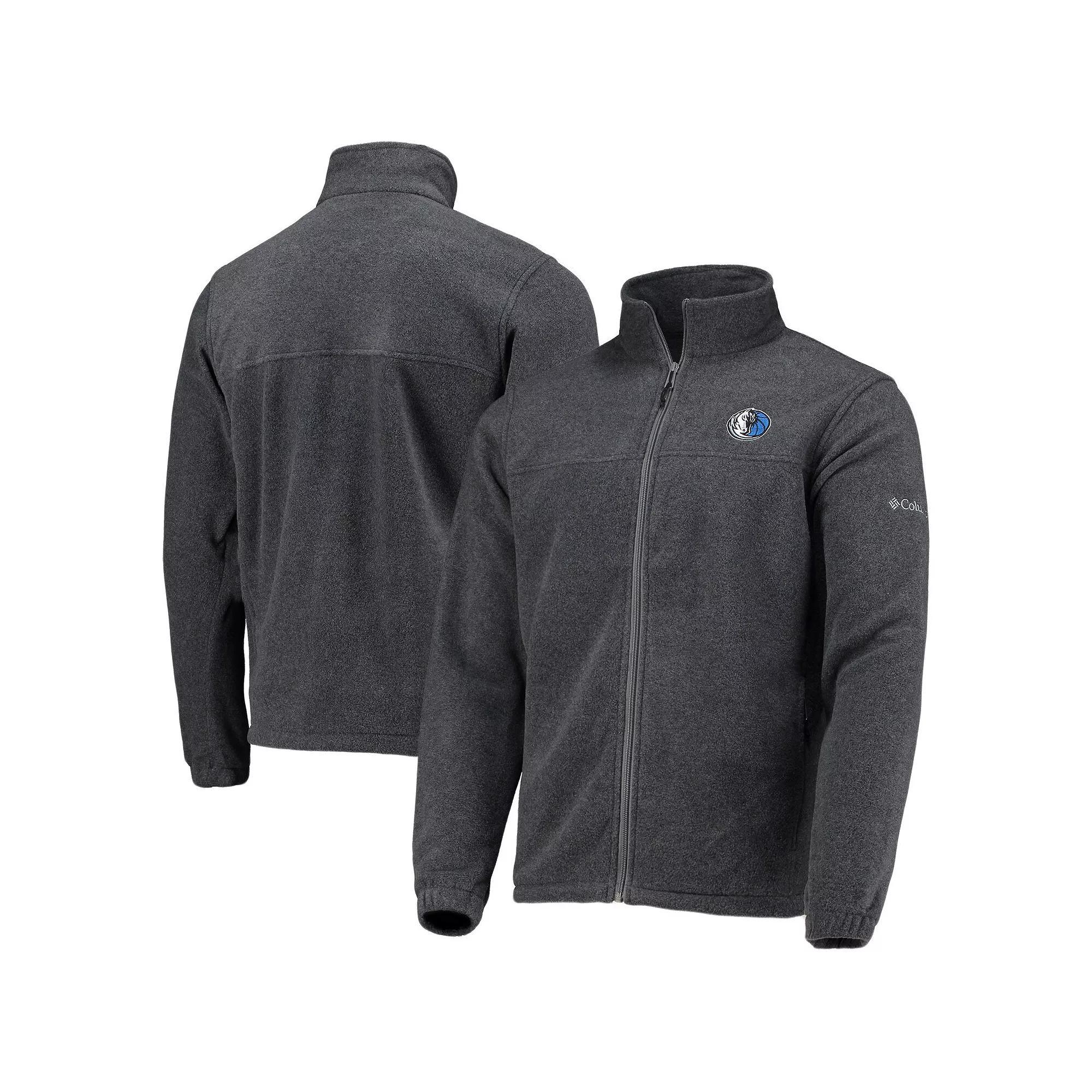 Men's Columbia Dallas Mavericks Heathered Charcoal Flanker Full-Zip Jacket,  Product Image