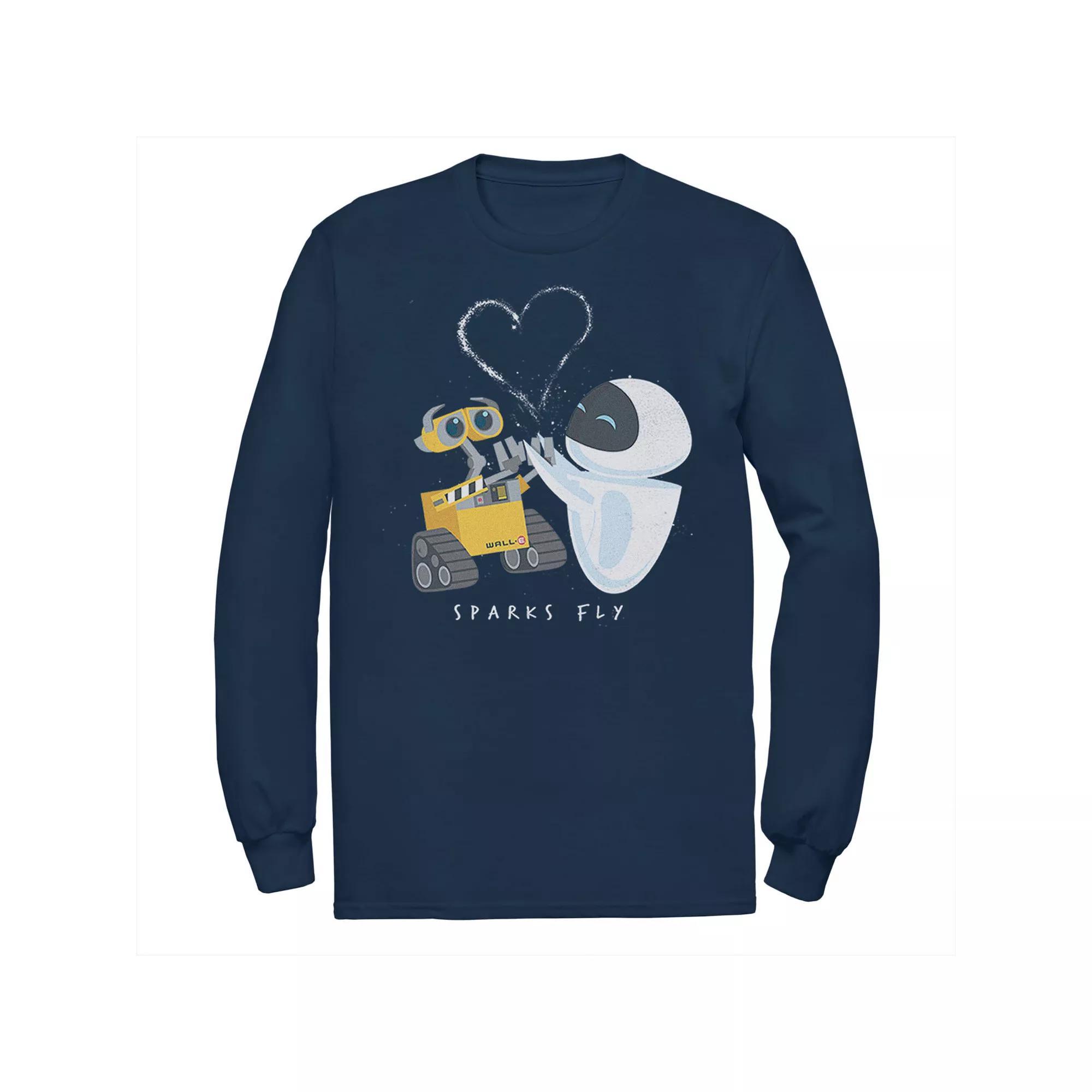 Disney / Pixar's Wall-E & Eve Men's Sparks Fly Portrait Graphic Tee,  Product Image