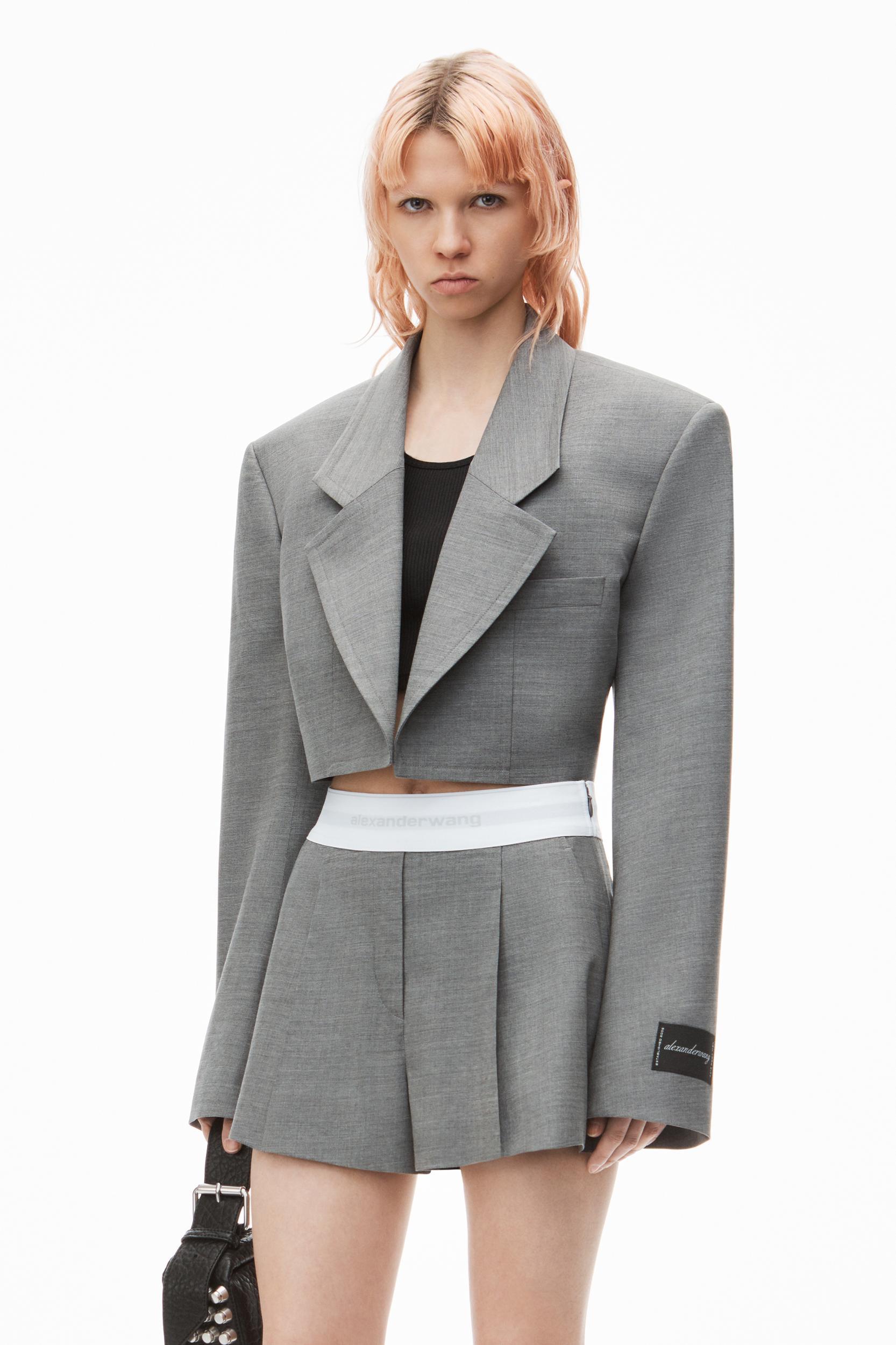 High-waist Pleated Short With Logo Elastic Product Image