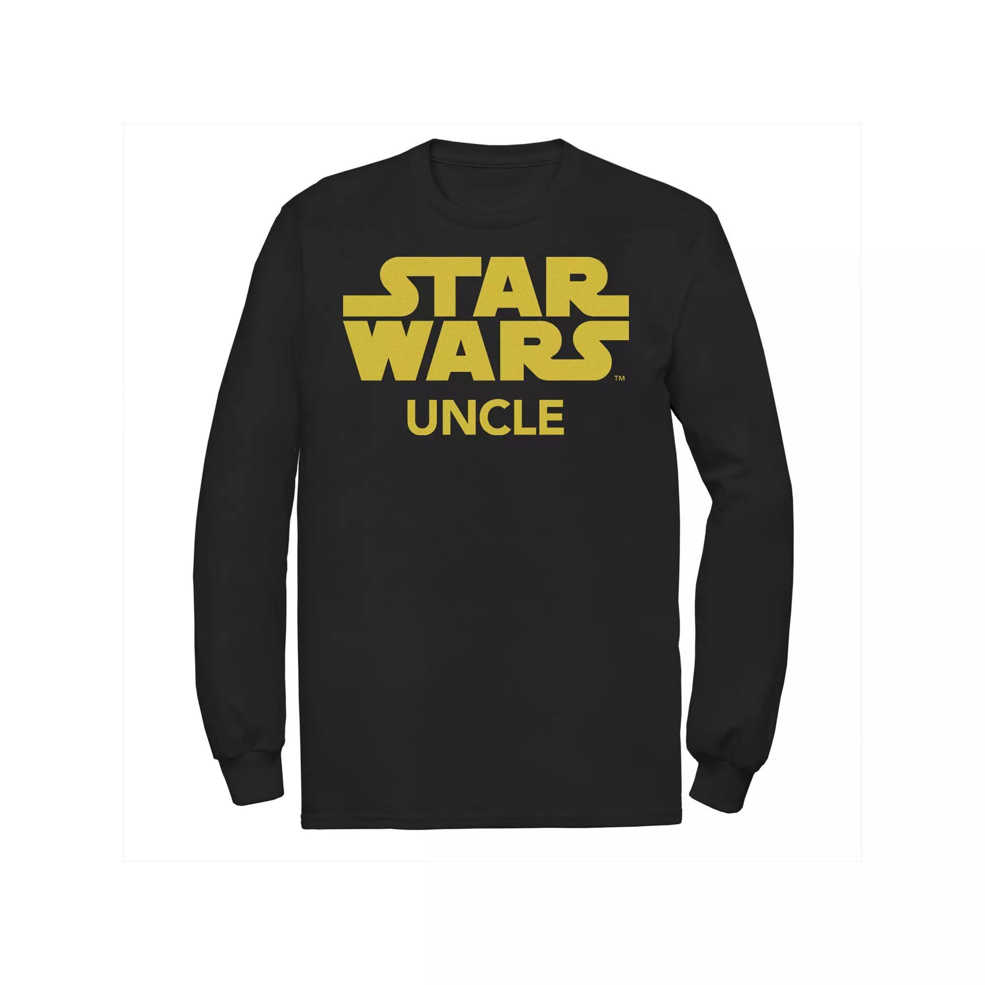 Men's Star Wars Uncle Classic Title Logo Long Sleeve Graphic Tee,  Product Image