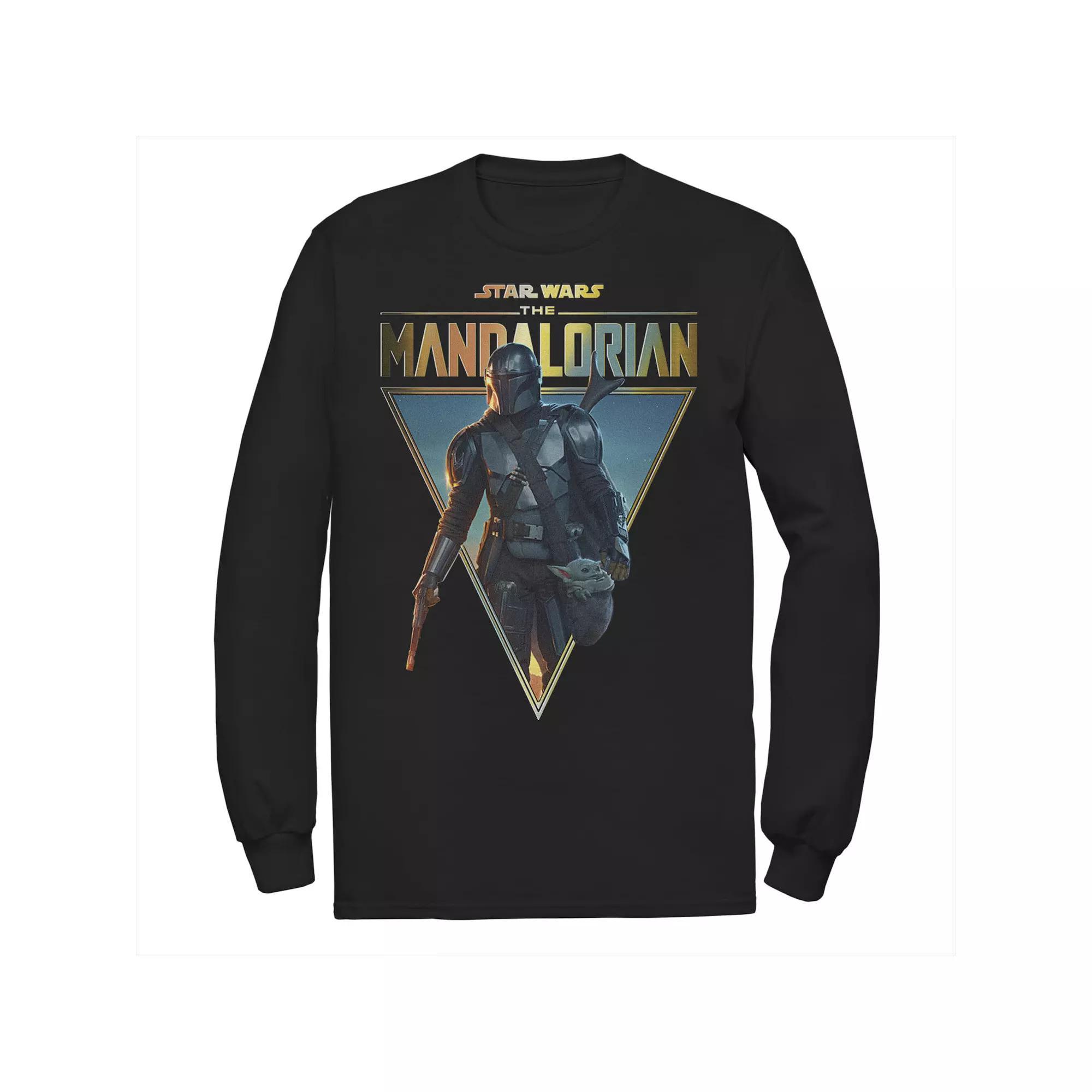 Men's Star Wars The Mandalorian Geometric Portrait Logo Tee,  Product Image