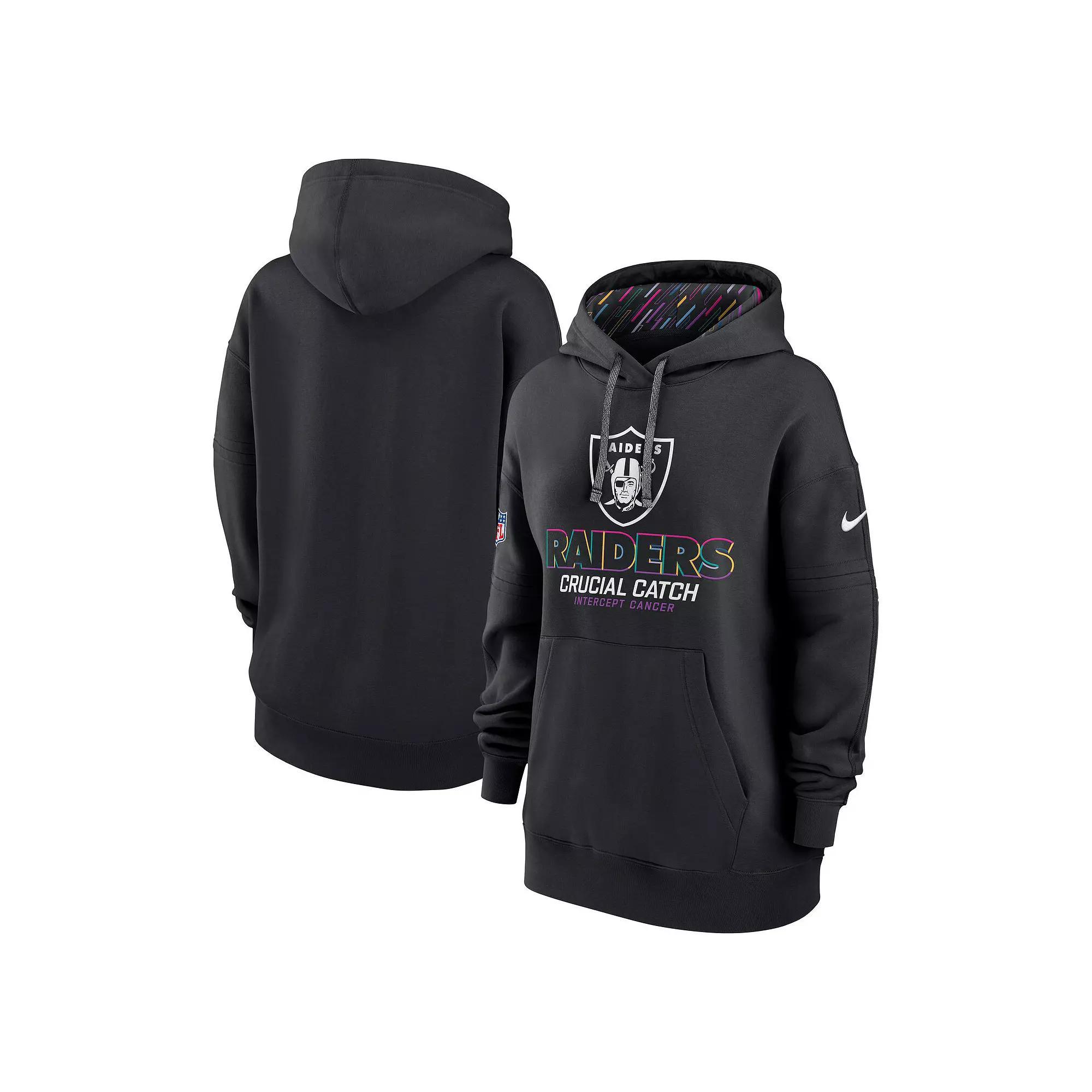 Women's Nike Black Las Vegas Raiders 2024 NFL Crucial Catch Club Pullover Hoodie,  Product Image