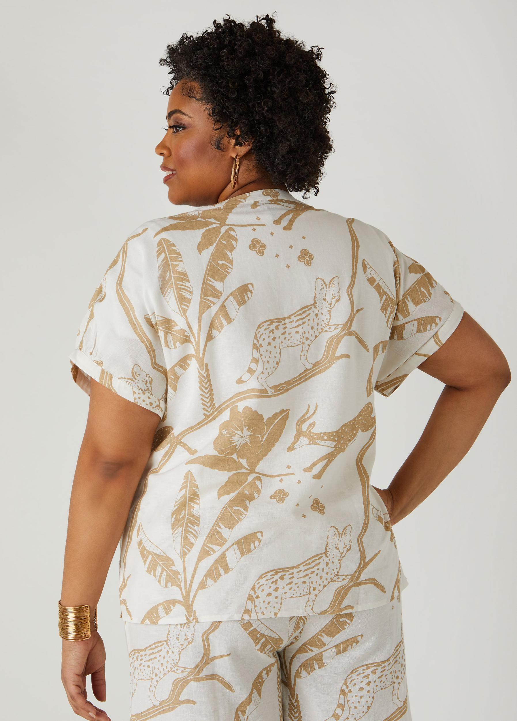 Printed Button Front Tunic Product Image