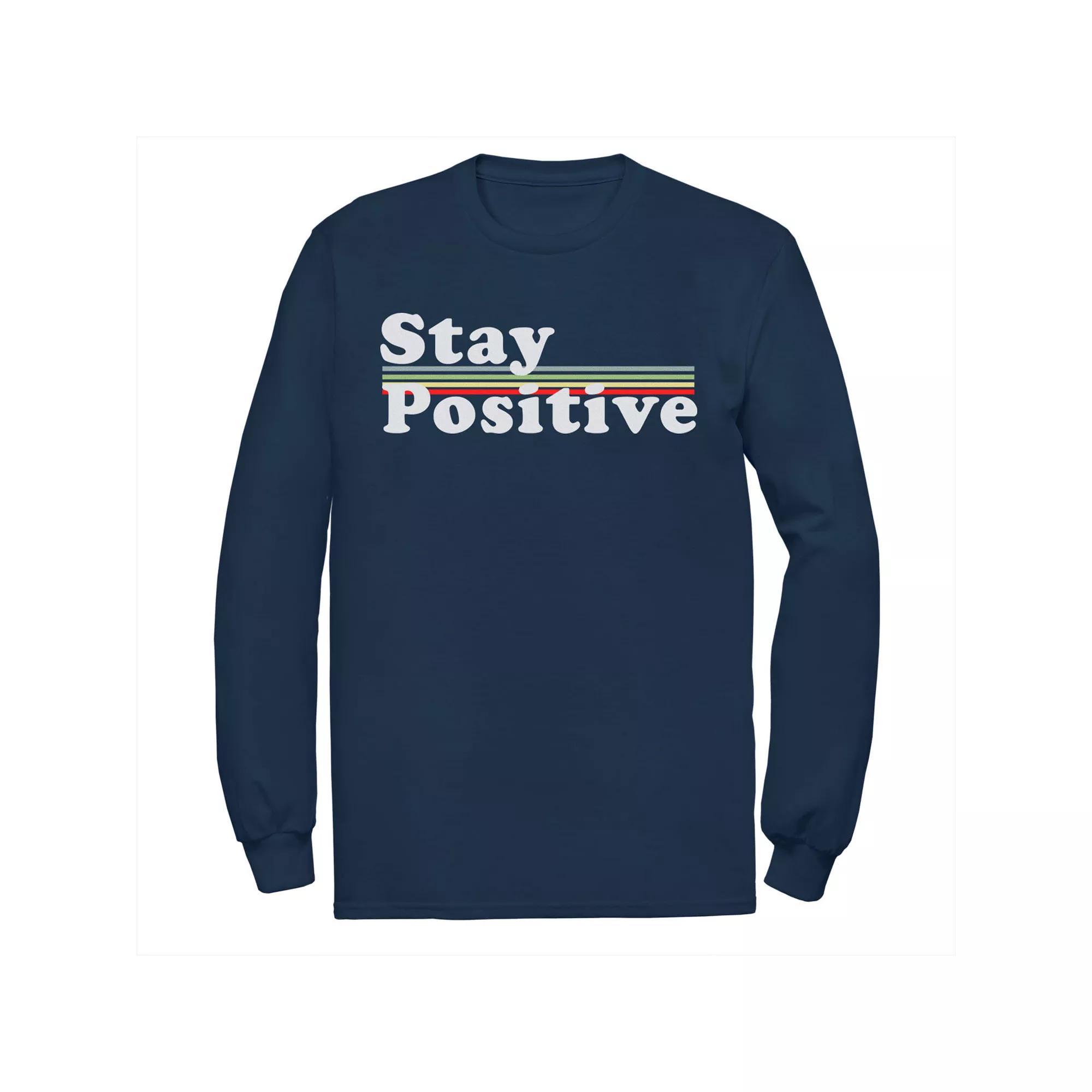 Men's Fifth Sun Stay Positive Rainbow Tee, Size: XL, Blue Product Image