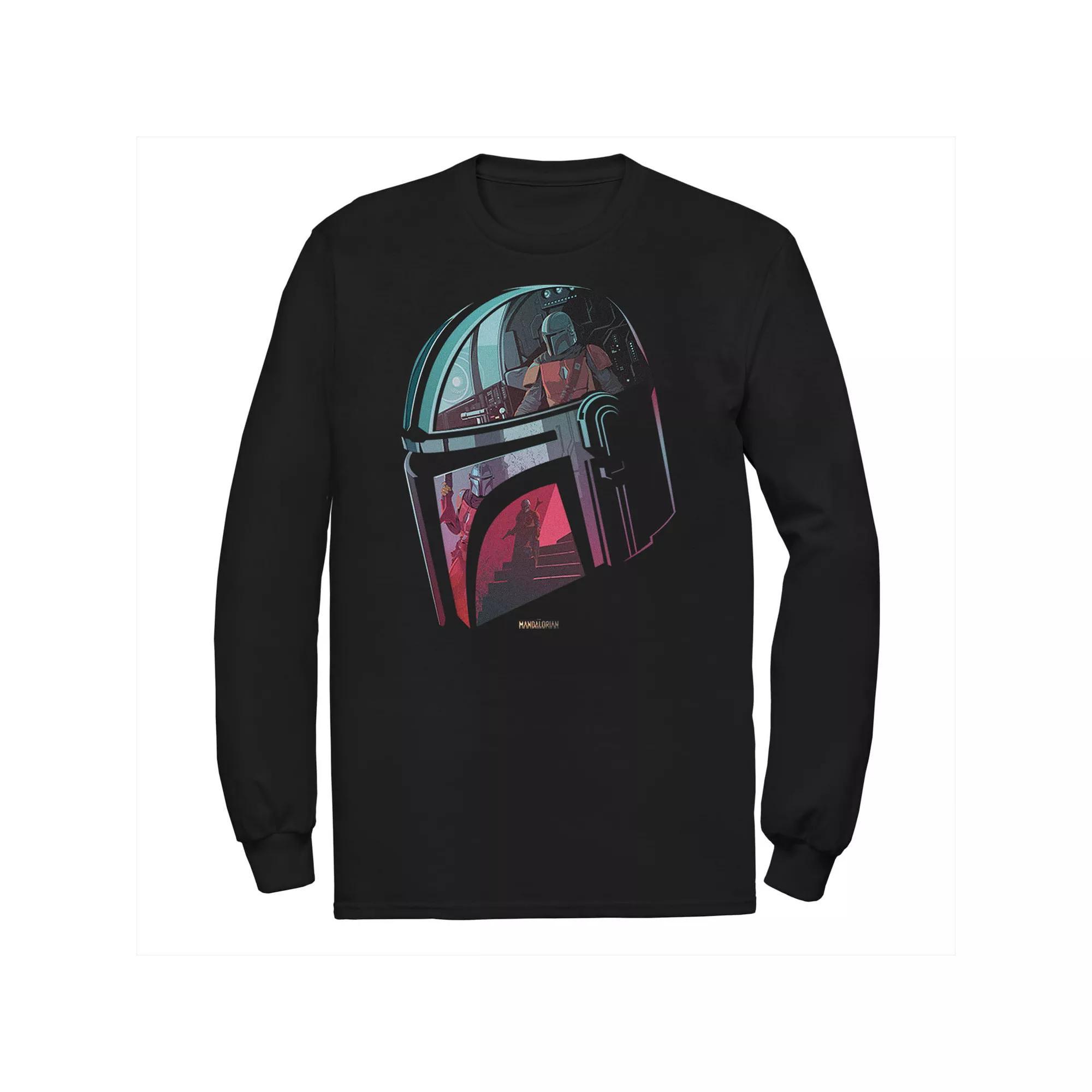 Big & Tall The Mandalorian Helmet Reflection Long Sleeve Graphic Tee, Men's,  Product Image