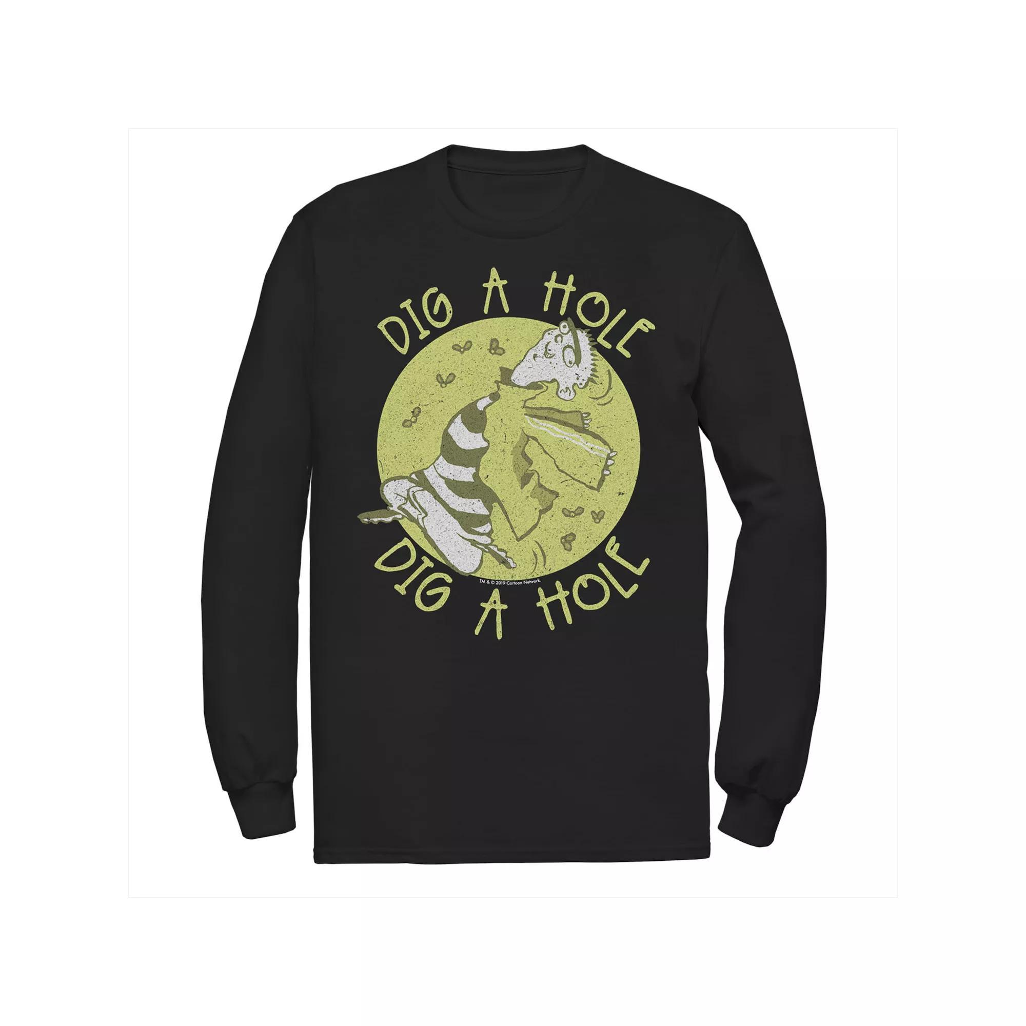 Men's CN Ed Edd N Eddy Dig A Hole Long Sleeve Tee,  Product Image