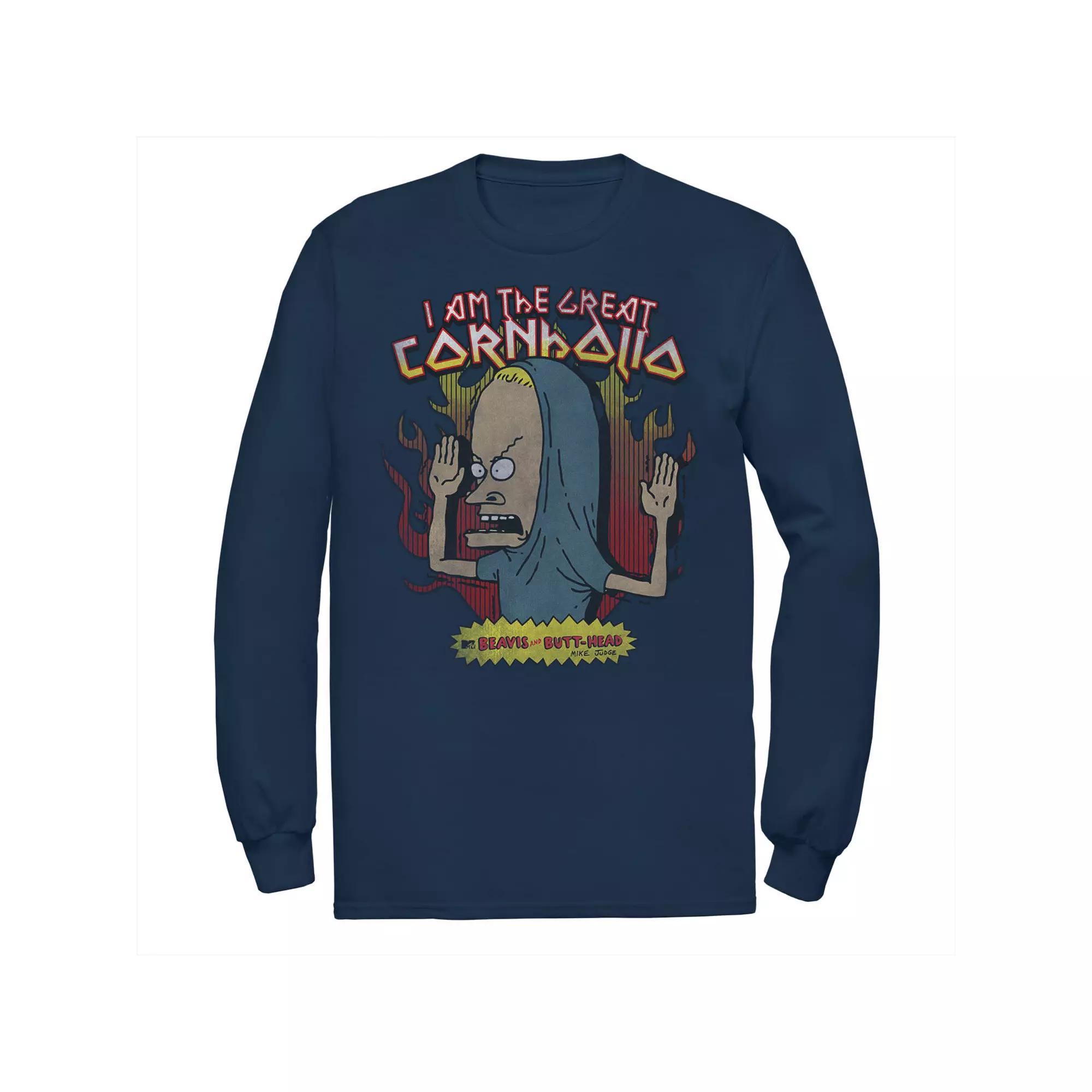 Men's Beavis & Butthead Cornholio Fire Portrait Tee,  Product Image