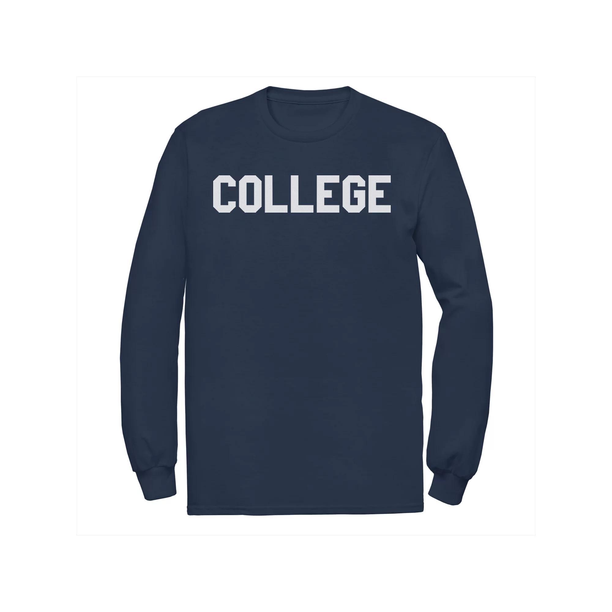 Men's Animal House Bold College Long Sleeve Fleece, Size: Small, Blue Product Image