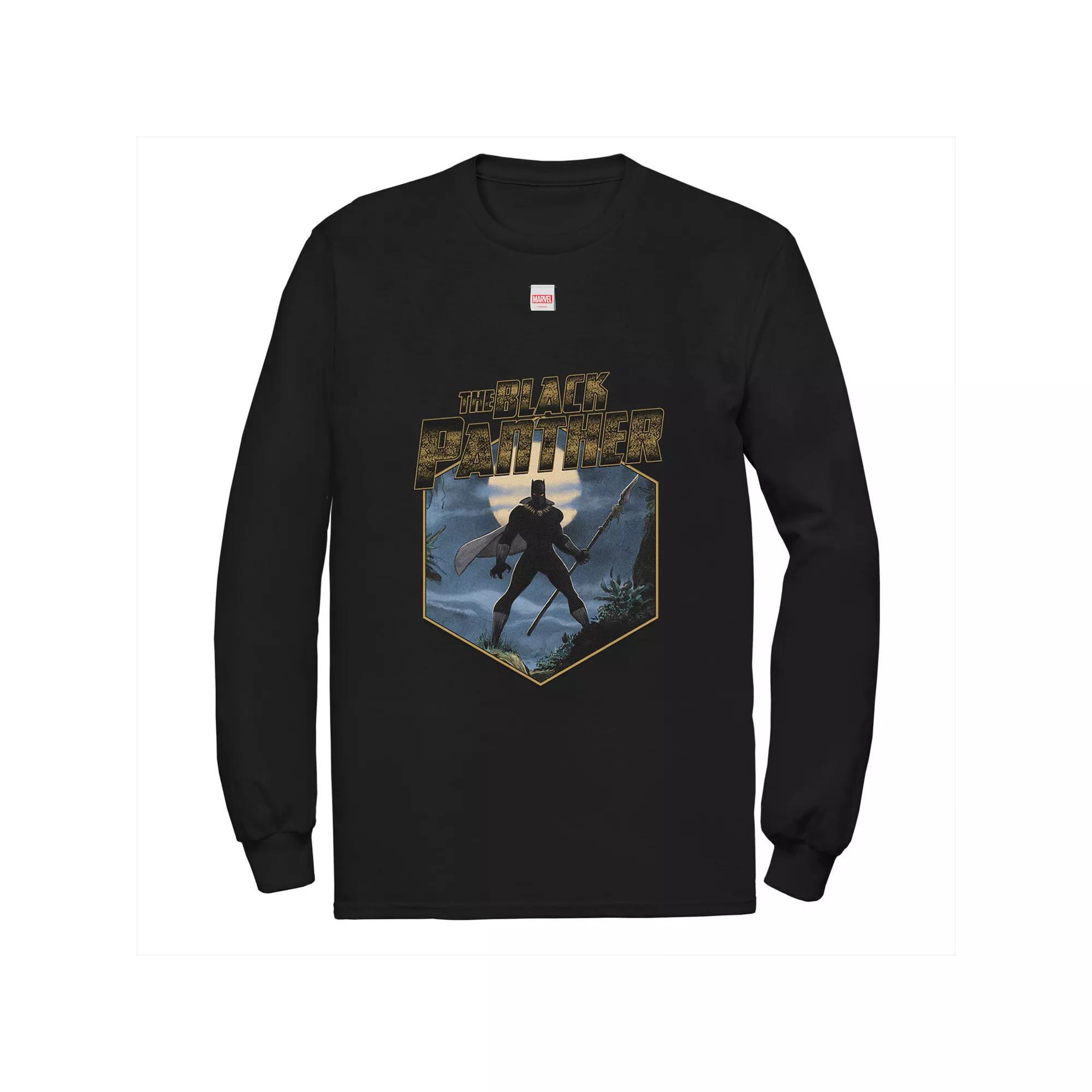 Big & Tall Marvel Avengers The Black Panther Moonlight Portrait Tee, Men's,  Product Image