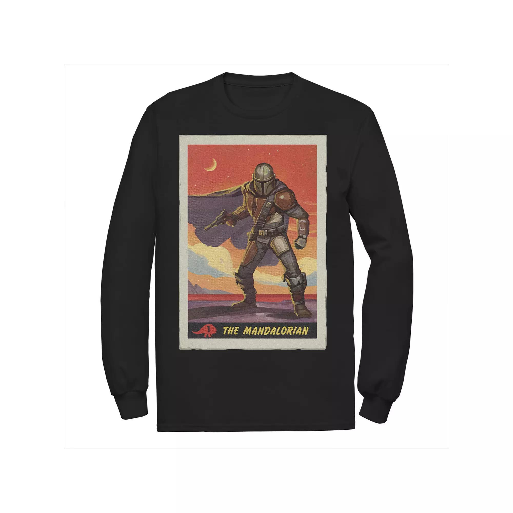 Men's Star Wars The Mandalorian Trading Card Tee, Size: Medium, Black Product Image