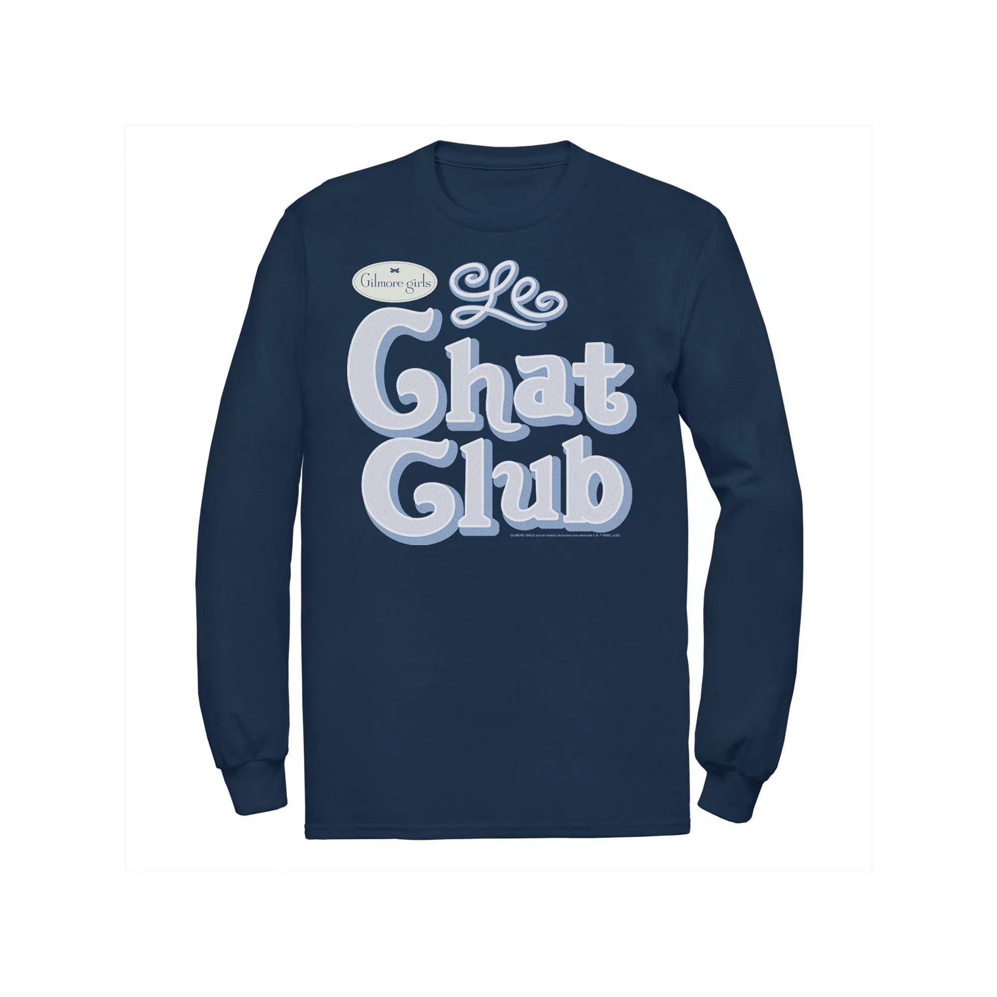 Men's Gilmore Girls Le Chat Club Logo Tee, Size: 3XL, Blue Product Image
