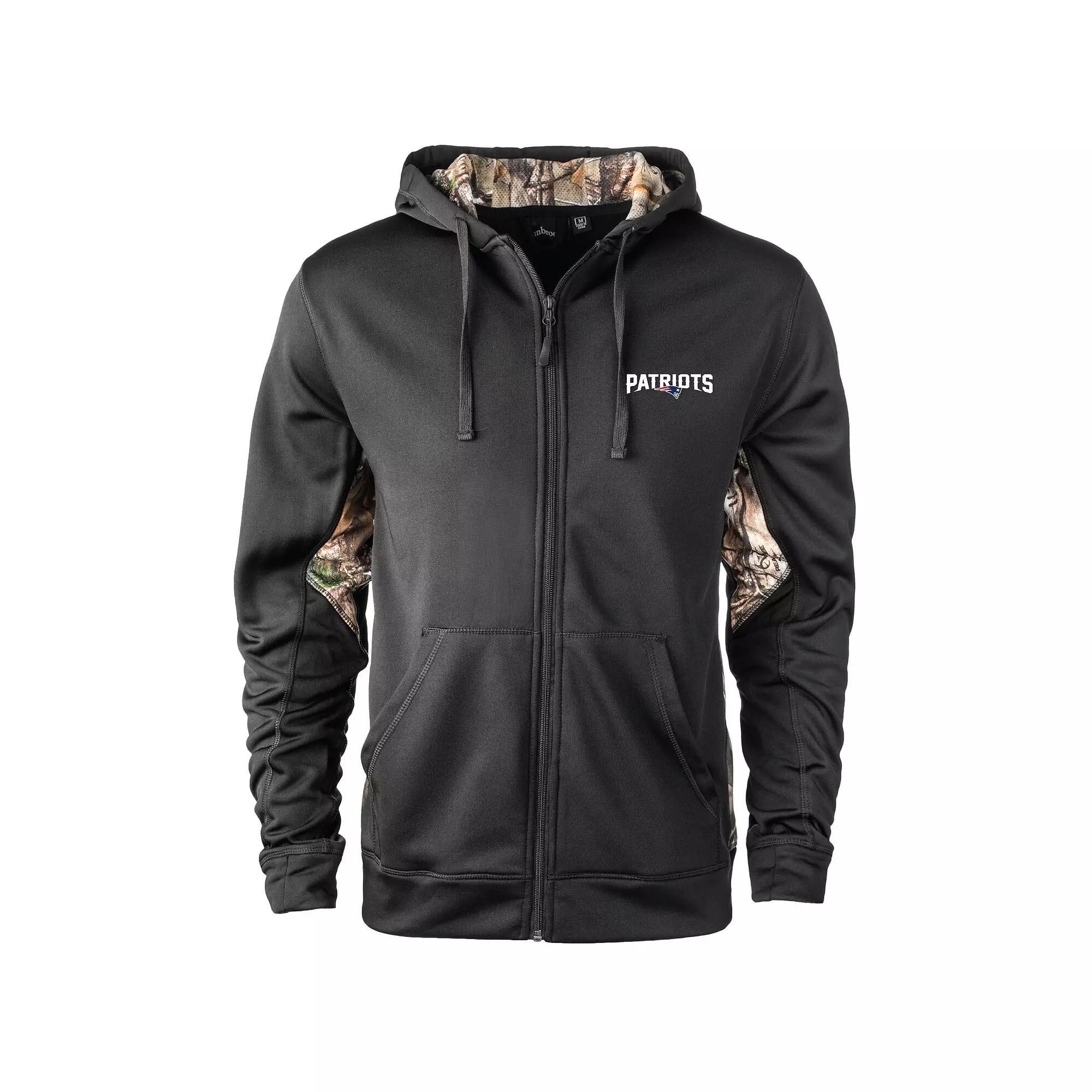 Men's Dunbrooke Black/Realtree Camo New England Patriots Decoy Tech Fleece Full-Zip Hoodie,  Product Image