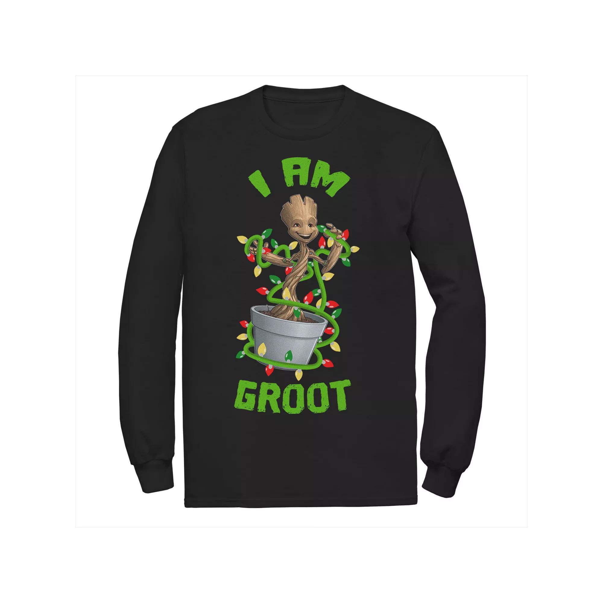 Men's Marvel Christmas I Am Groot Cartoon Tee, Boy's,  Product Image