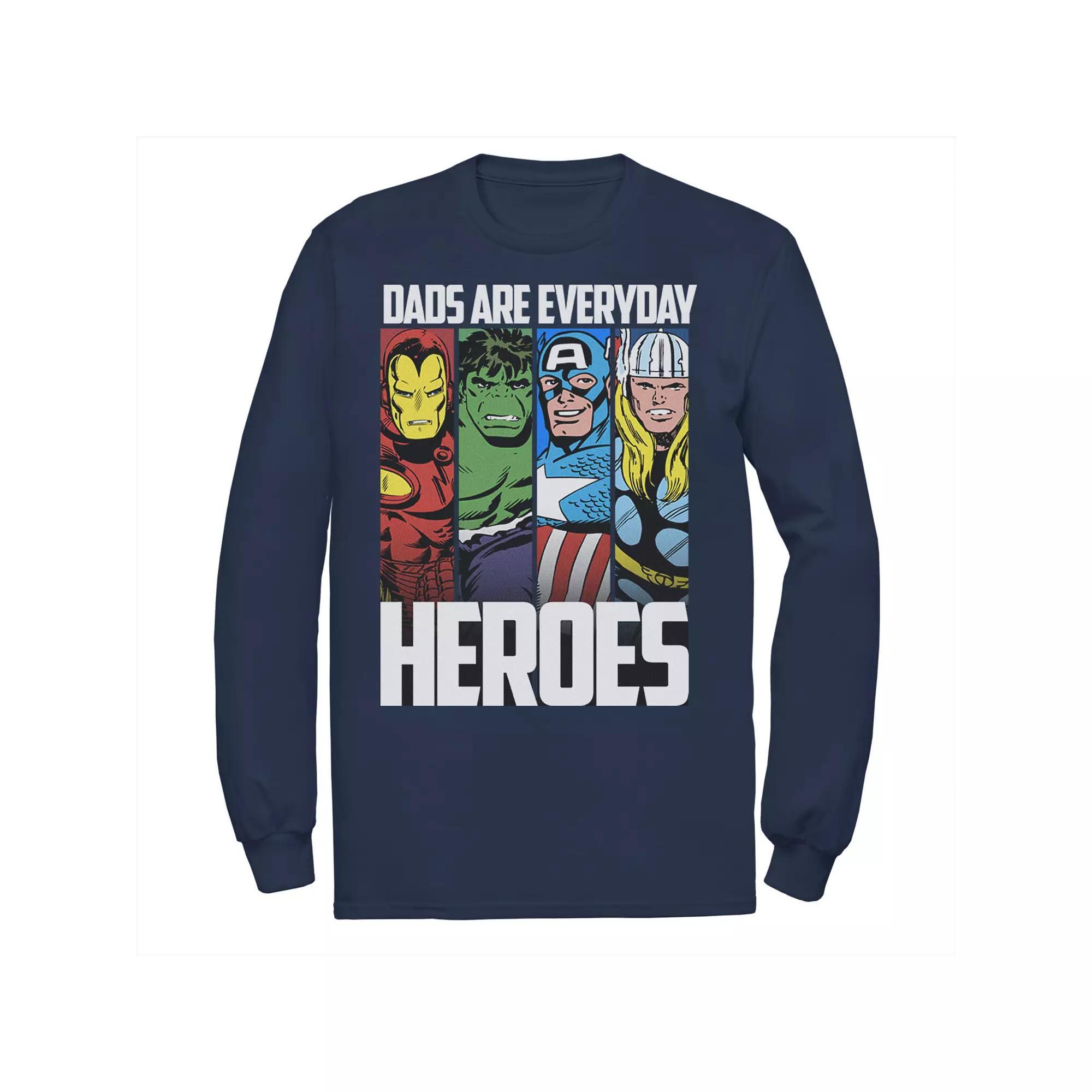 Men's Marvel Avengers Father's Day Everyday Heroes Tee, Size: Medium, Blue Product Image