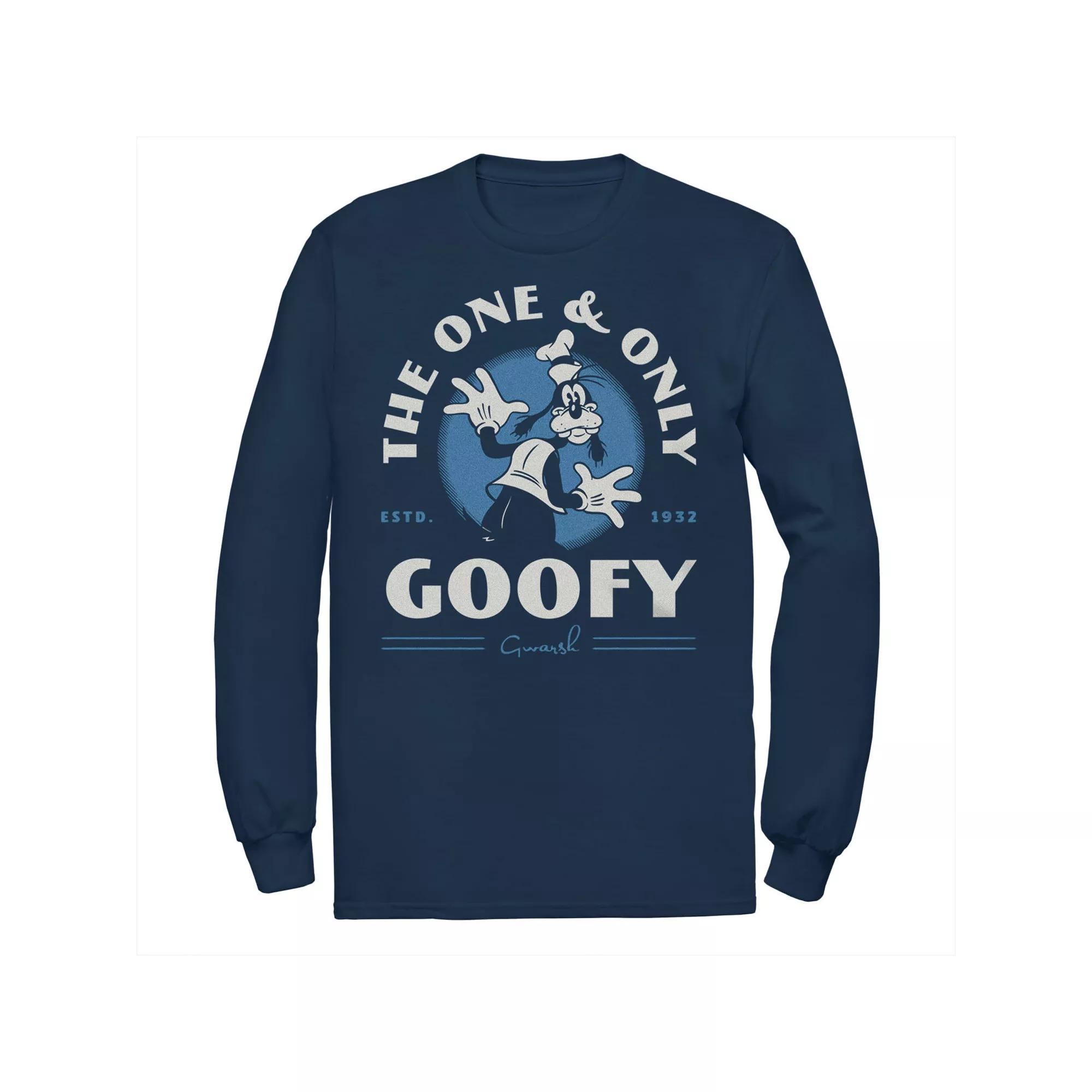 Disney's Mickey Mouse & Friends Big & Tall The One & Only Goofy Long Sleeve Graphic Tee, Men's,  Product Image