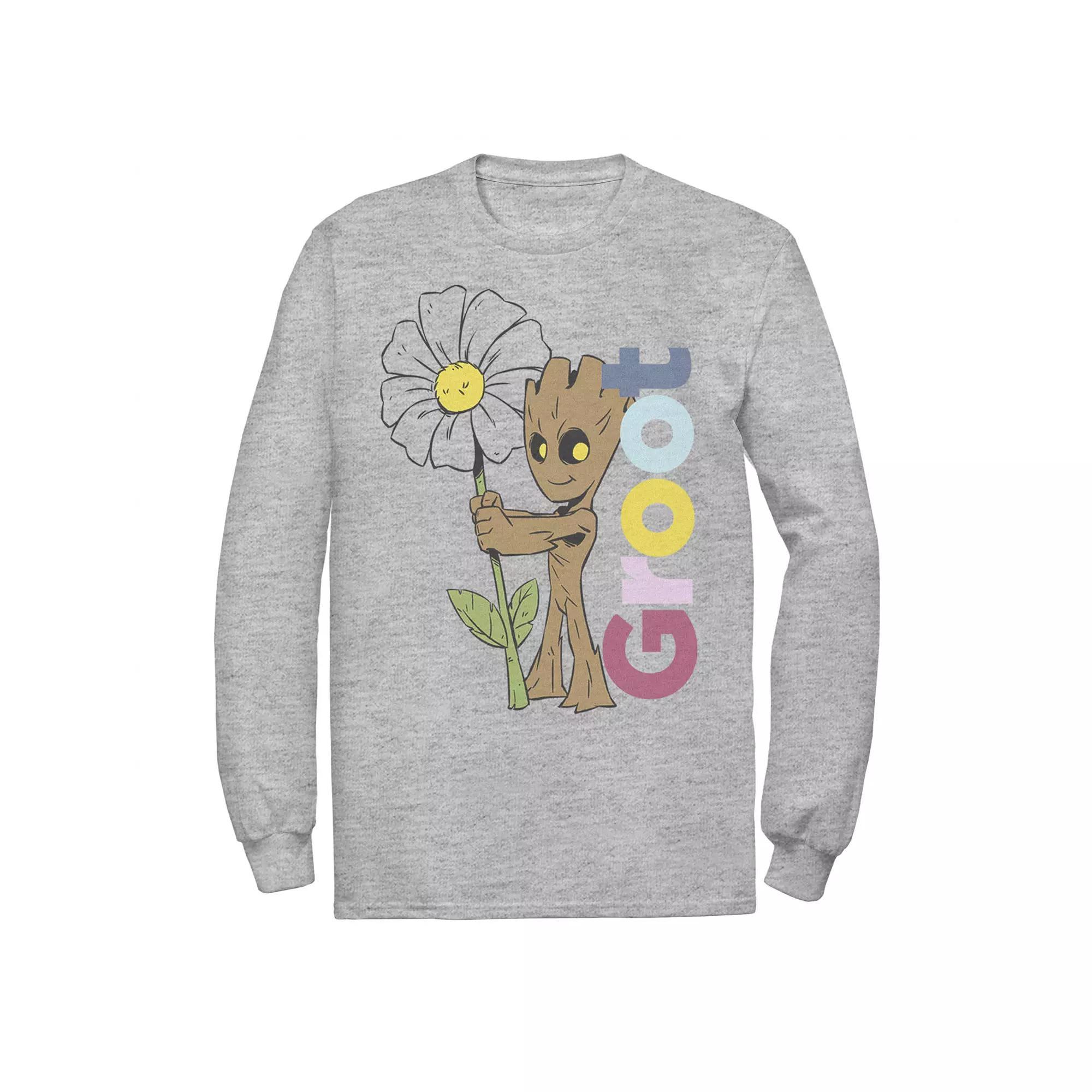 Men's Marvel Guardians Of The Galaxy Groot Flower Portrait Tee,  Product Image
