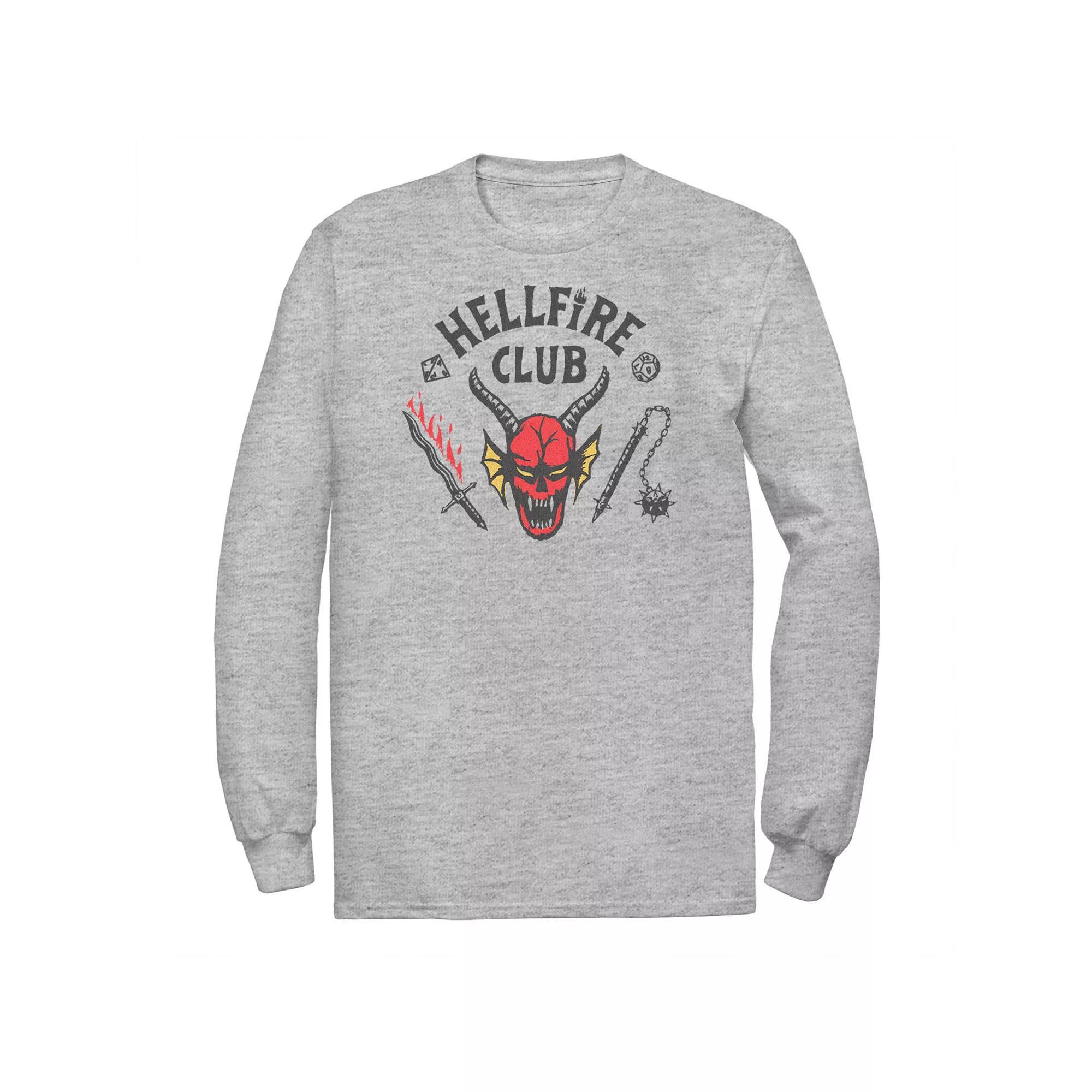 Big & Tall Stranger Things Hellfire Club Logo Long Sleeve Tee, Men's,  Product Image