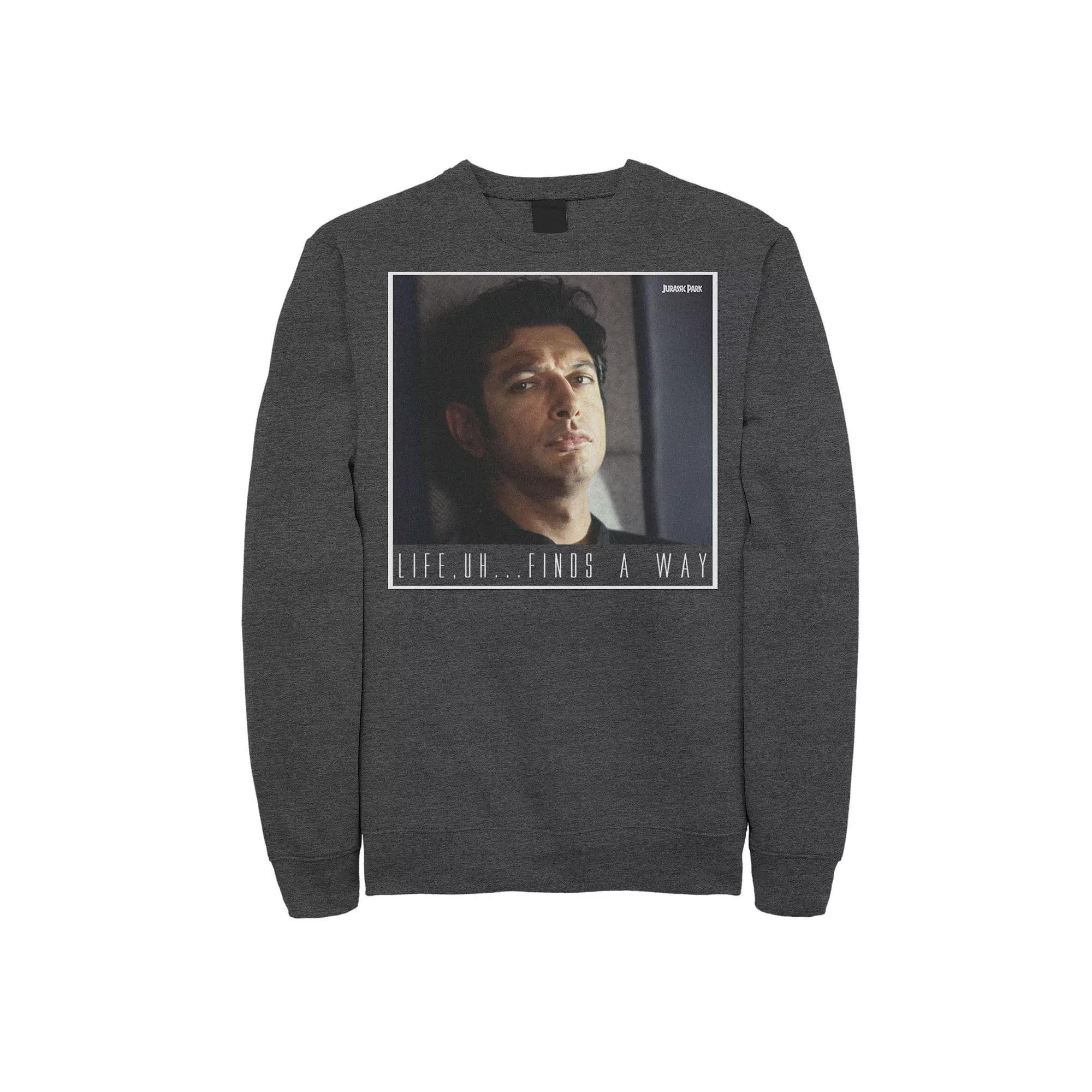 Men's Jurassic Park Ian Malcolm Life Finds A Way Sweatshirt,  Product Image
