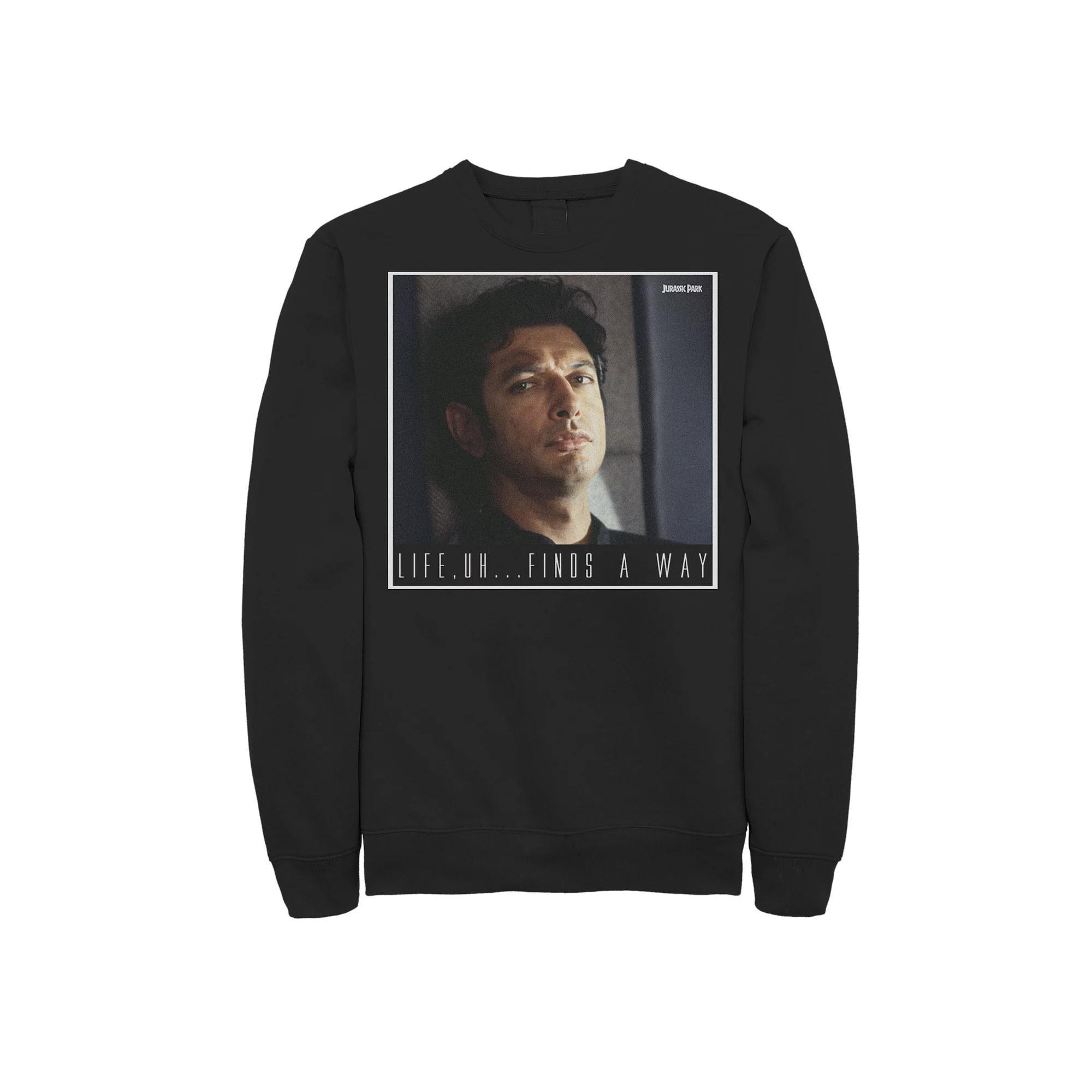 Men's Jurassic Park Ian Malcolm Life Finds A Way Sweatshirt,  Product Image